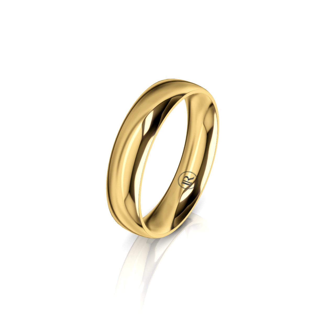 9ct Yellow Gold High Dome Profile Wedding Ring