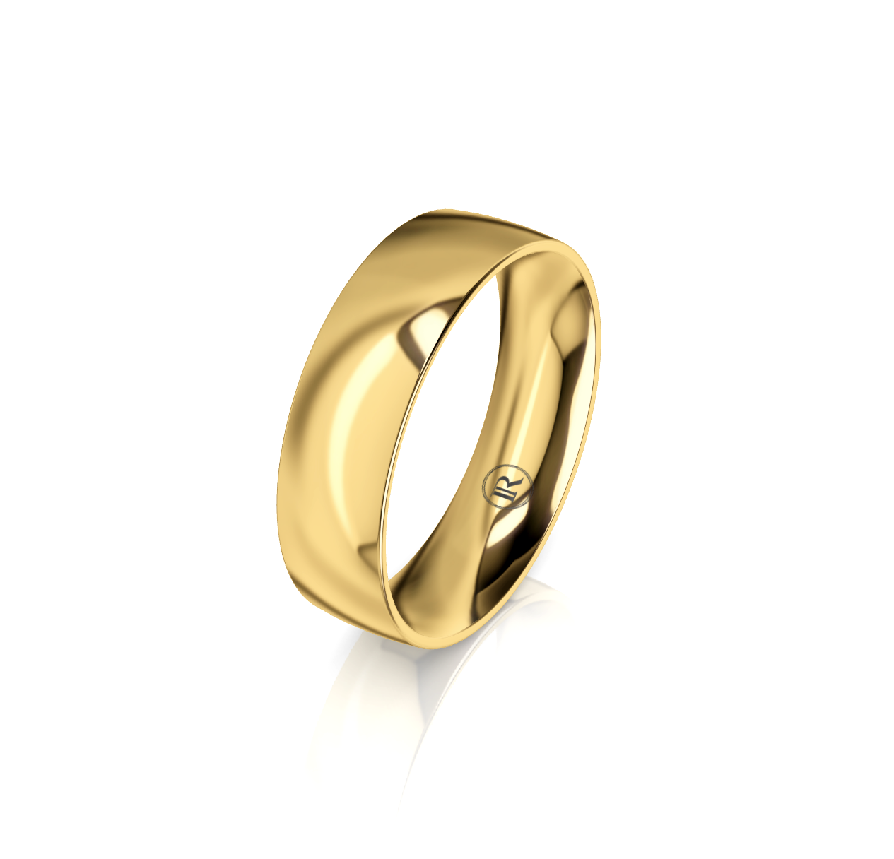9ct Yellow Gold Flat Round Profile Wedding Ring