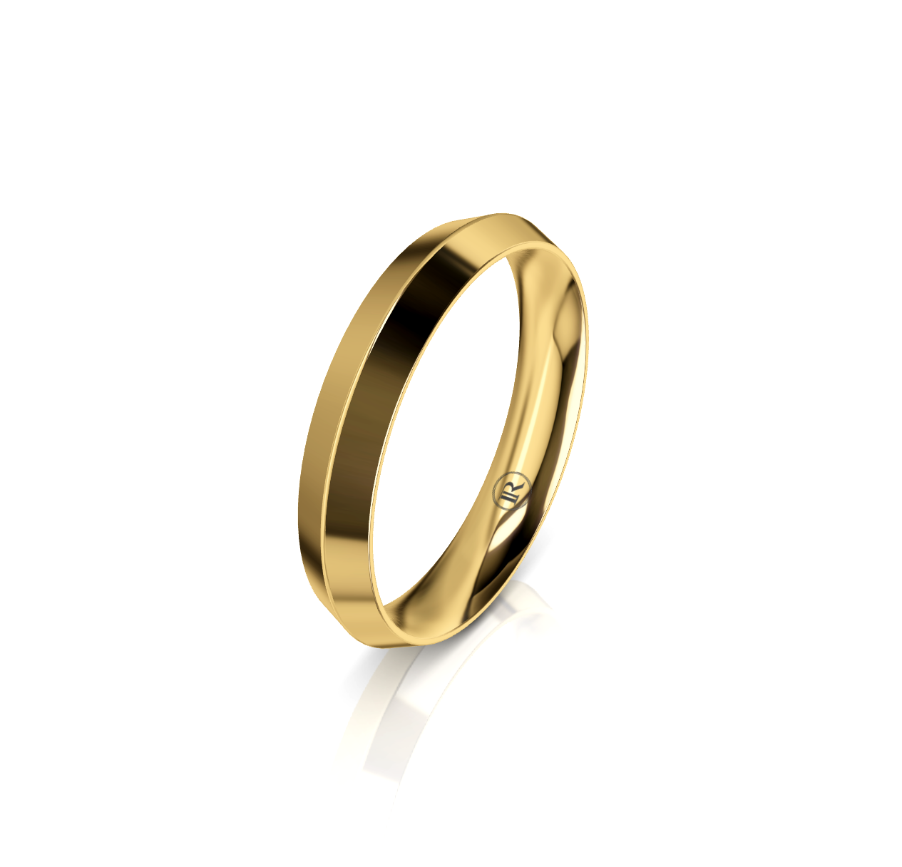 9ct Yellow Gold Knife Edge Wedding Ring