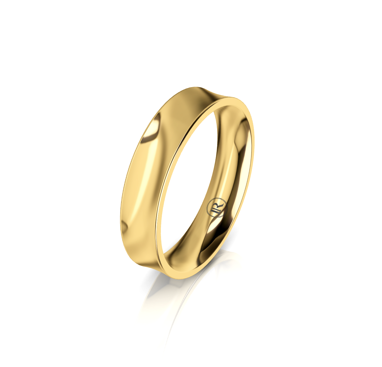 9ct Yellow Gold Concave Profile Wedding Ring