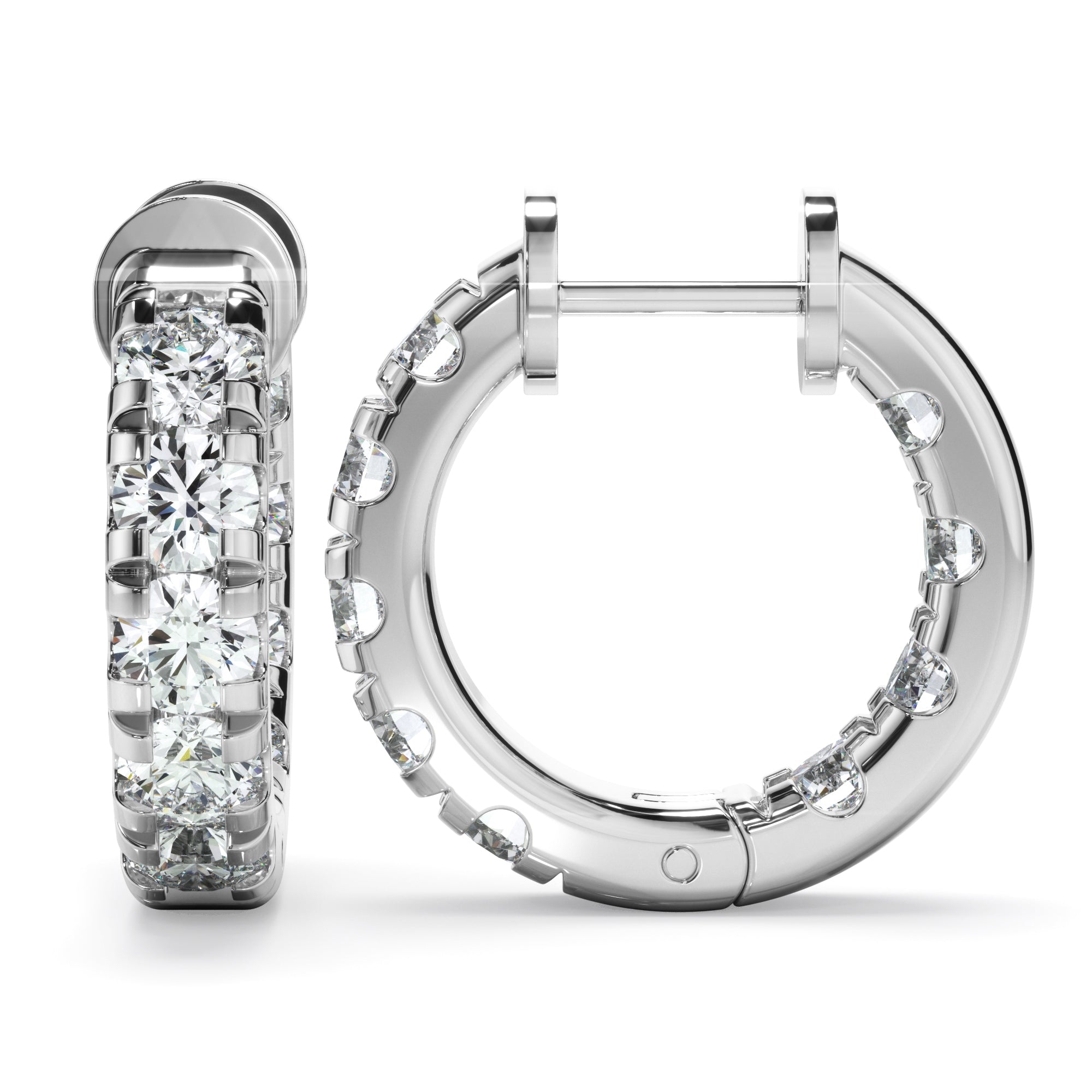 1.75ct Laboratory-Grown Diamond Huggie Earrings