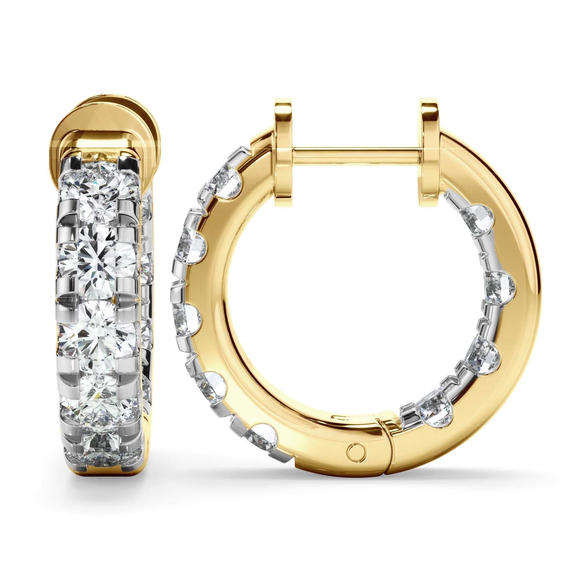 1.75ct Laboratory-Grown Diamond Huggie Earrings
