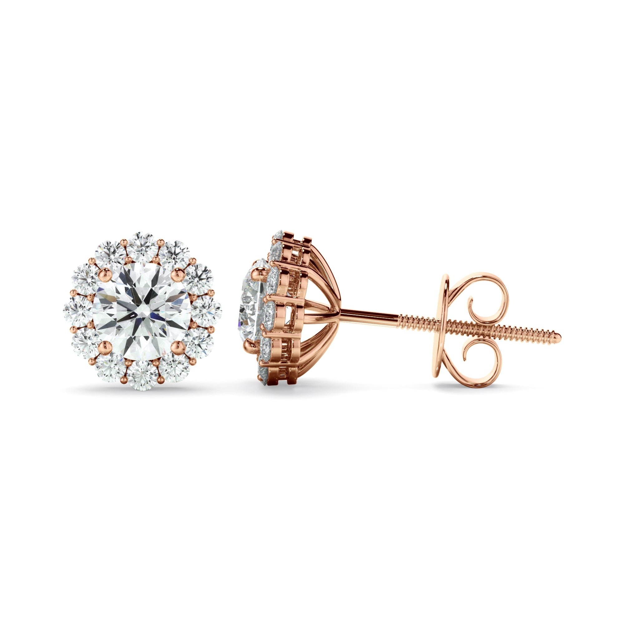 0.45ct Round Brilliant Cut Laboratory-Grown Diamond Stud Earrings