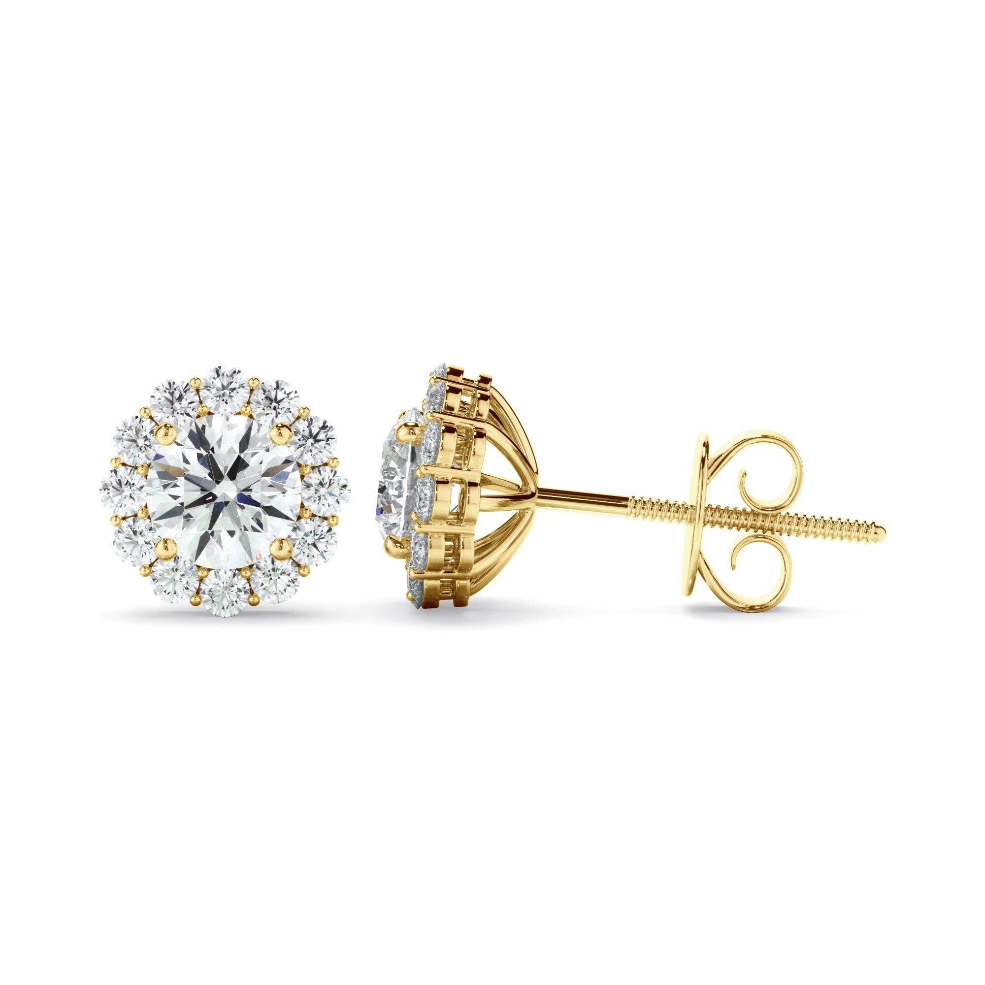 0.45ct Round Brilliant Cut Laboratory-Grown Diamond Stud Earrings