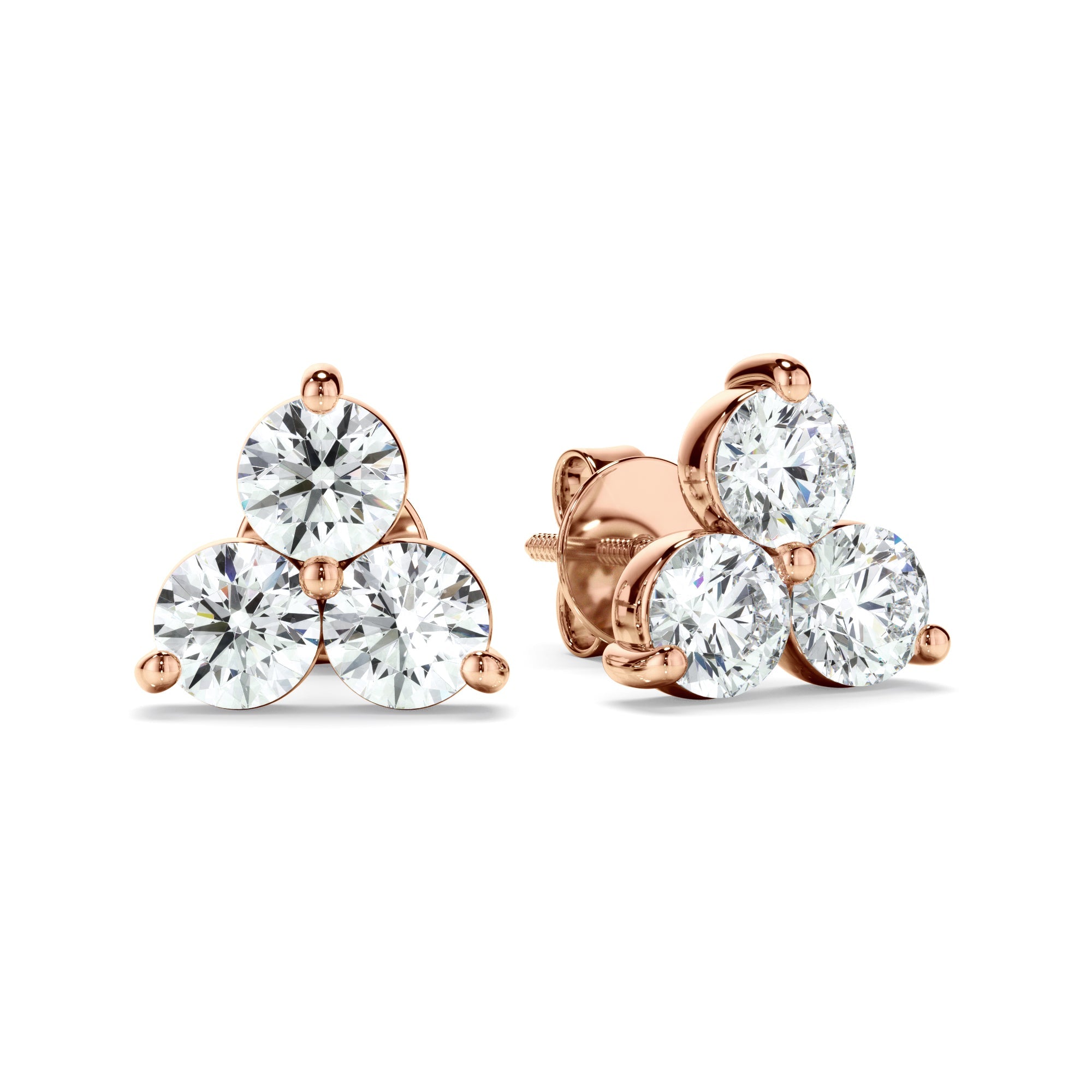 1.50ct Laboratory-Grown Diamond Cluster Stud Earrings