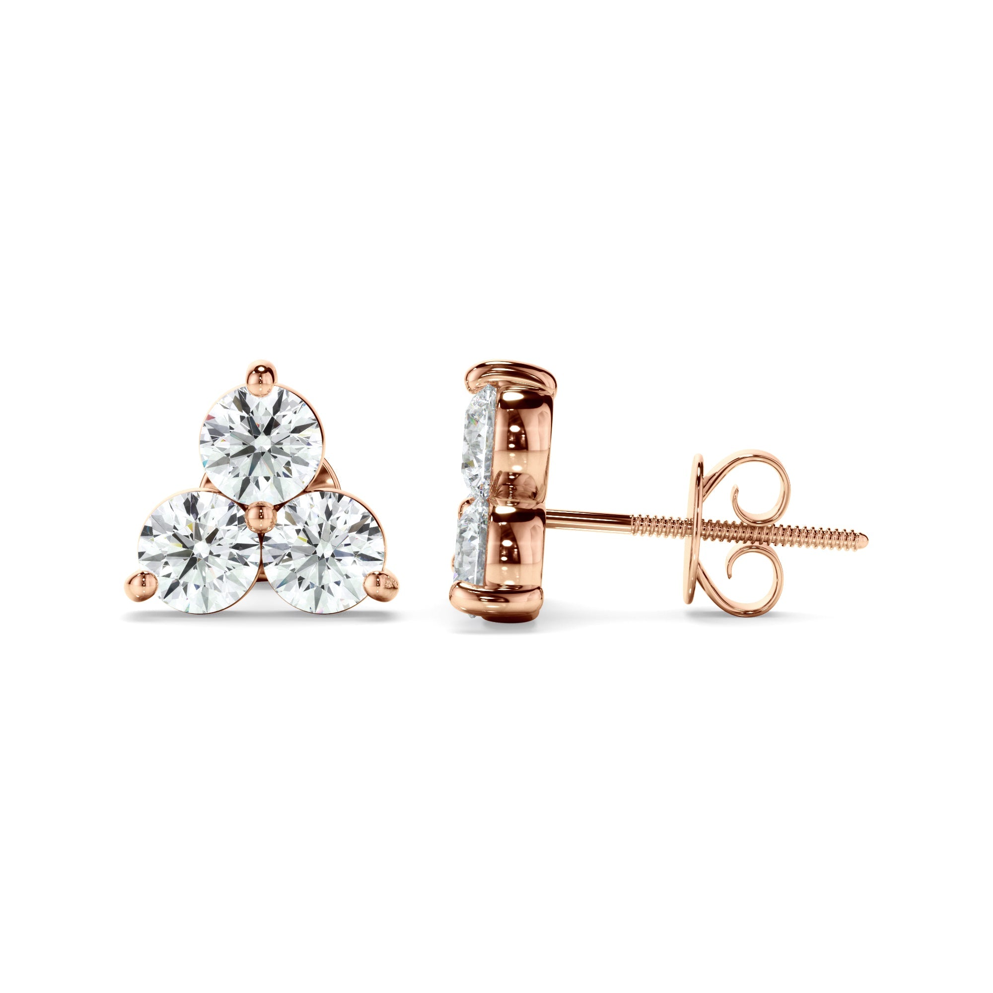 1.50ct Laboratory-Grown Diamond Cluster Stud Earrings