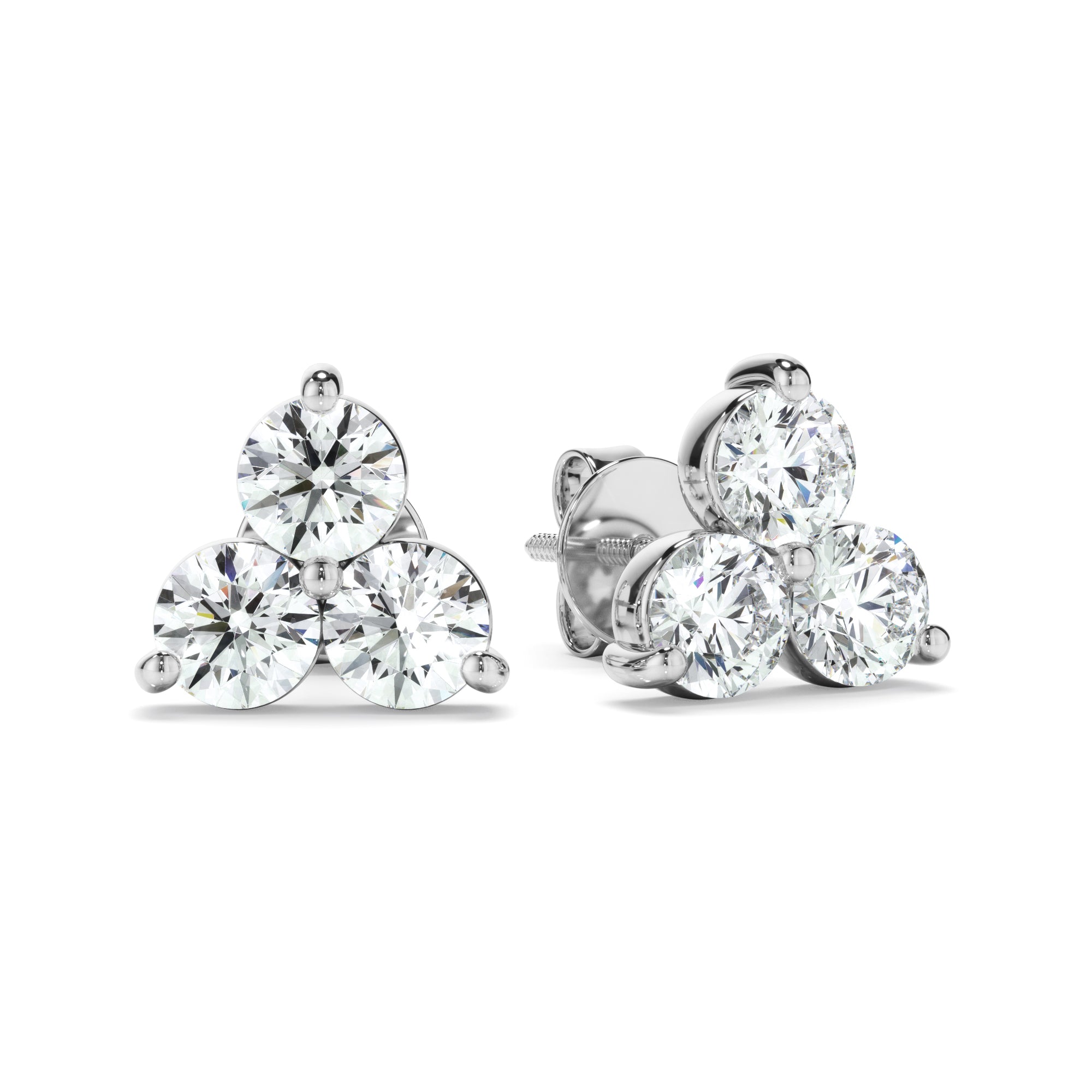 1.50ct Laboratory-Grown Diamond Cluster Stud Earrings