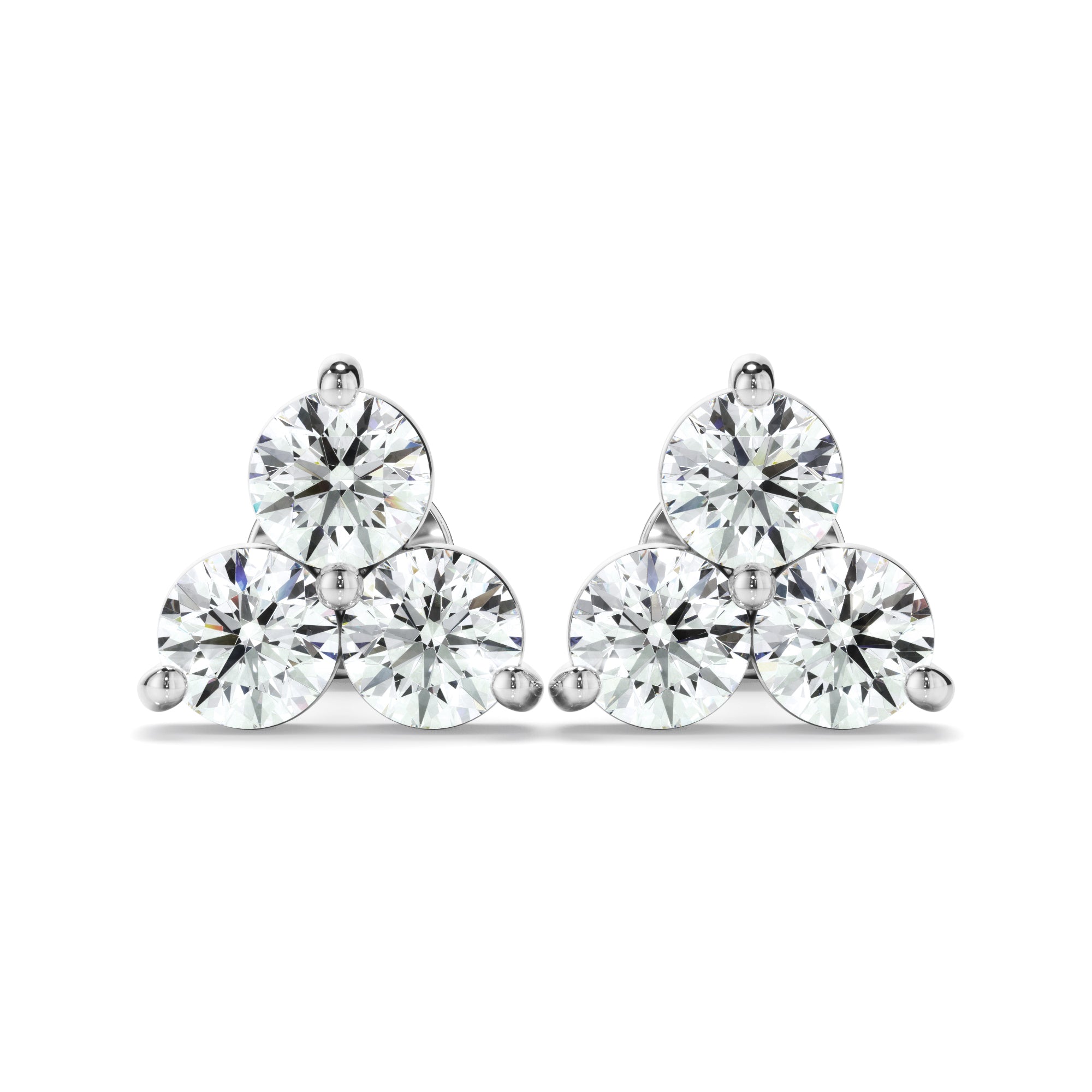 1.50ct Laboratory-Grown Diamond Cluster Stud Earrings