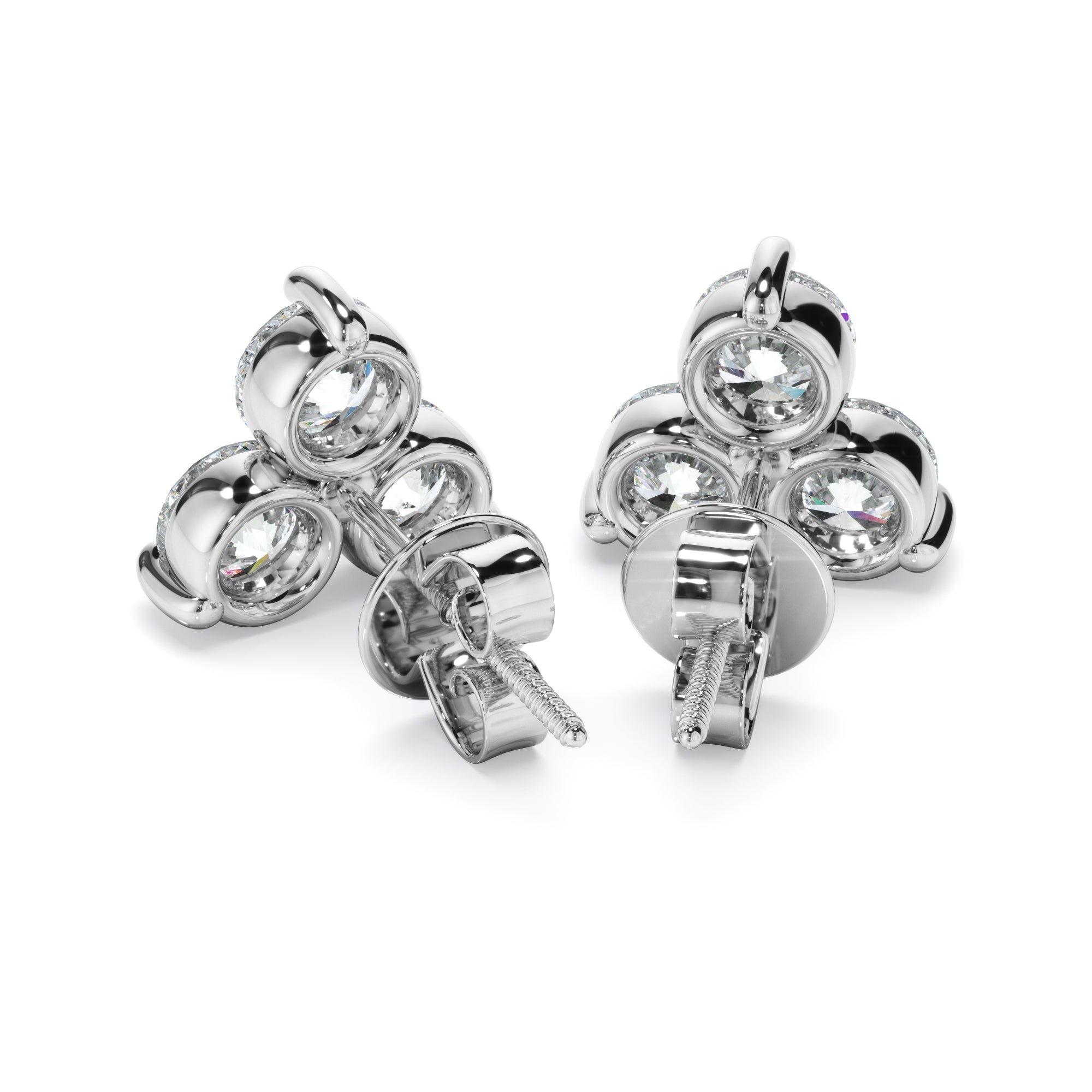 1.50ct Laboratory-Grown Diamond Cluster Stud Earrings