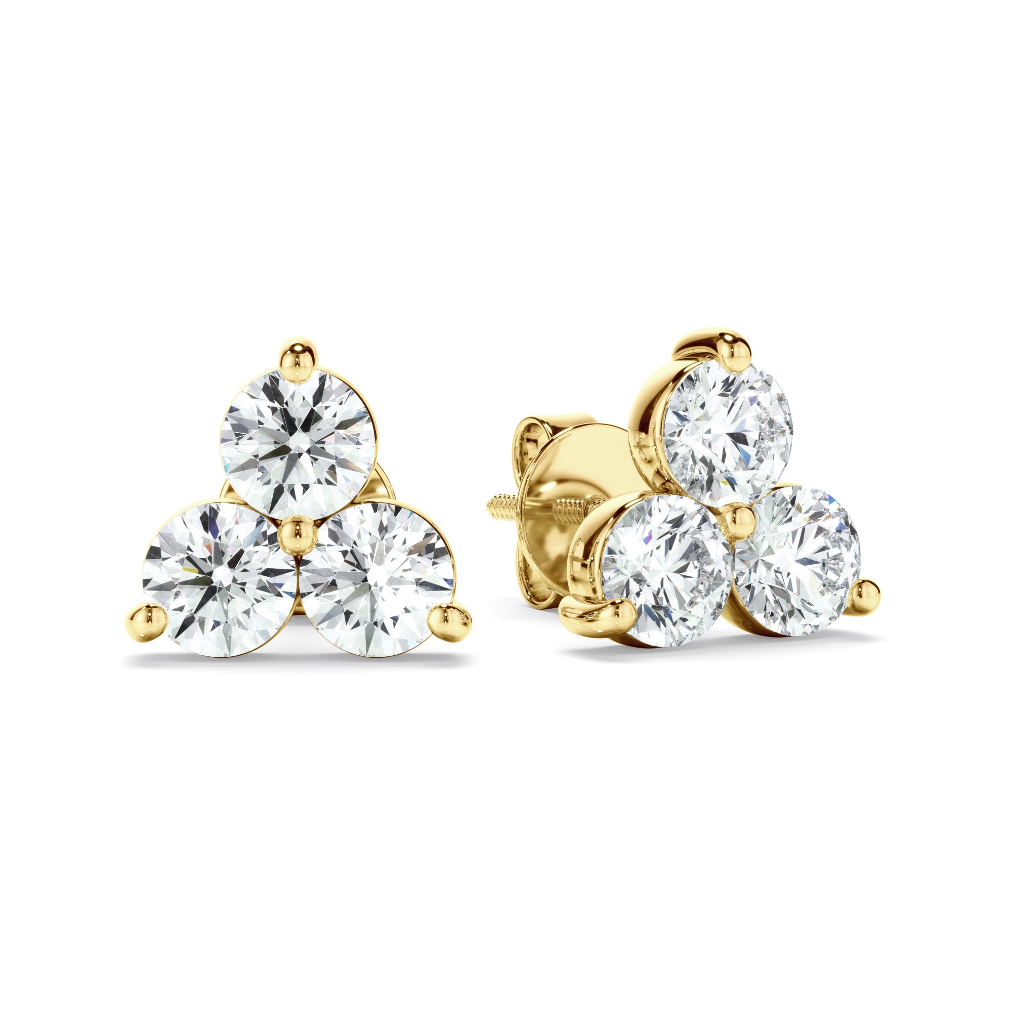 1.50ct Laboratory-Grown Diamond Cluster Stud Earrings