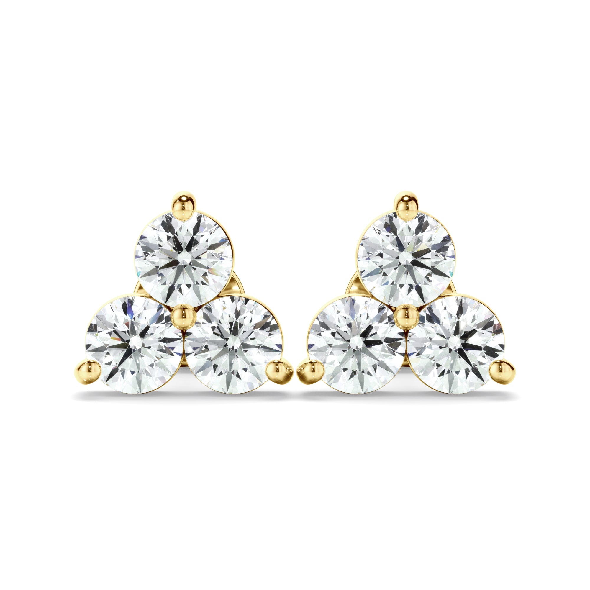 1.50ct Laboratory-Grown Diamond Cluster Stud Earrings