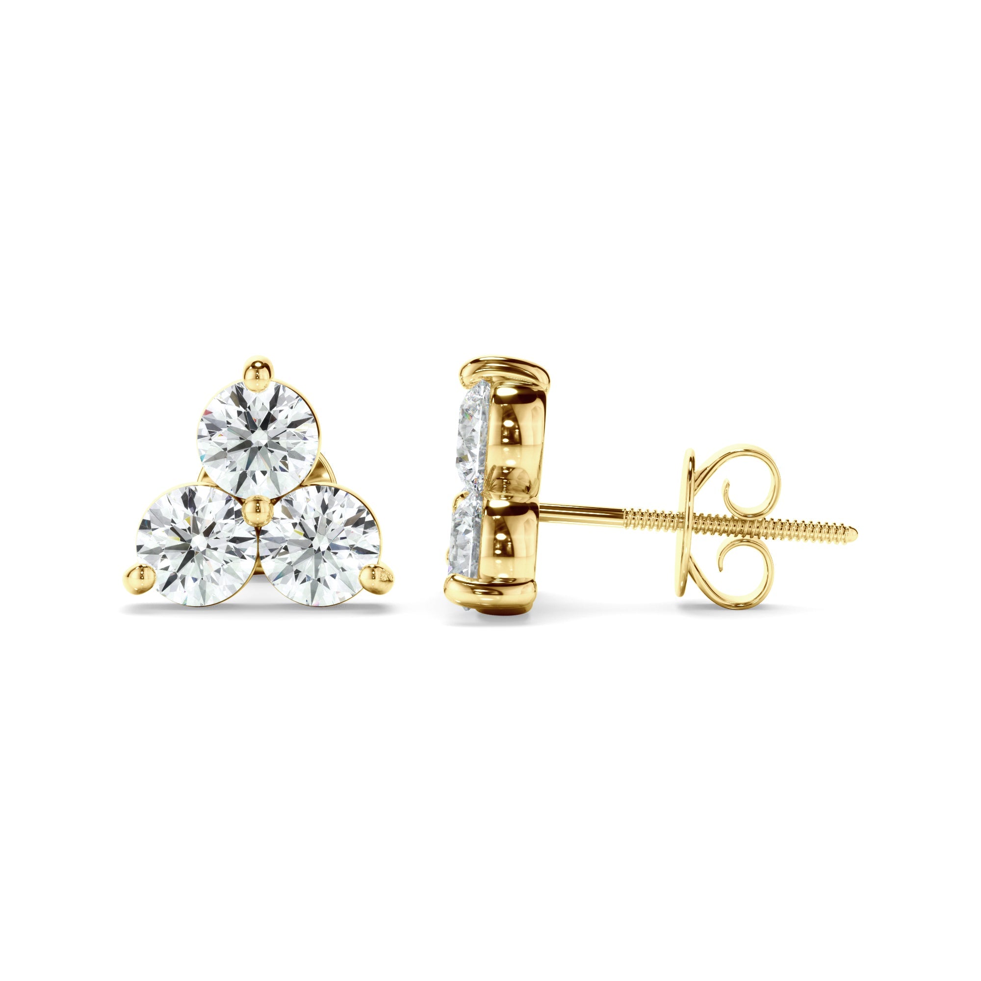 1.50ct Laboratory-Grown Diamond Cluster Stud Earrings