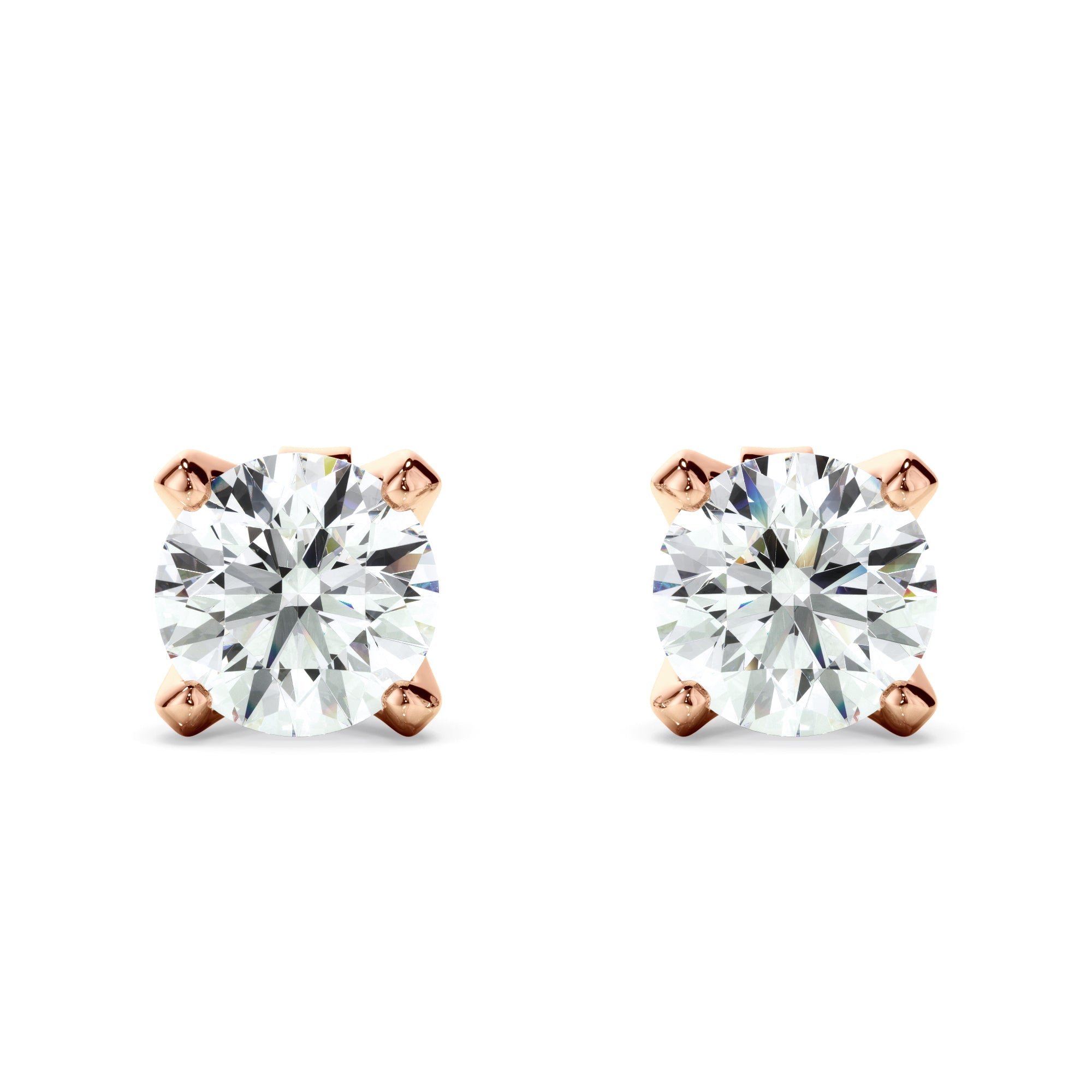 1ct Round Brilliant Cut Laboratory-Grown Diamond Stud Earrings