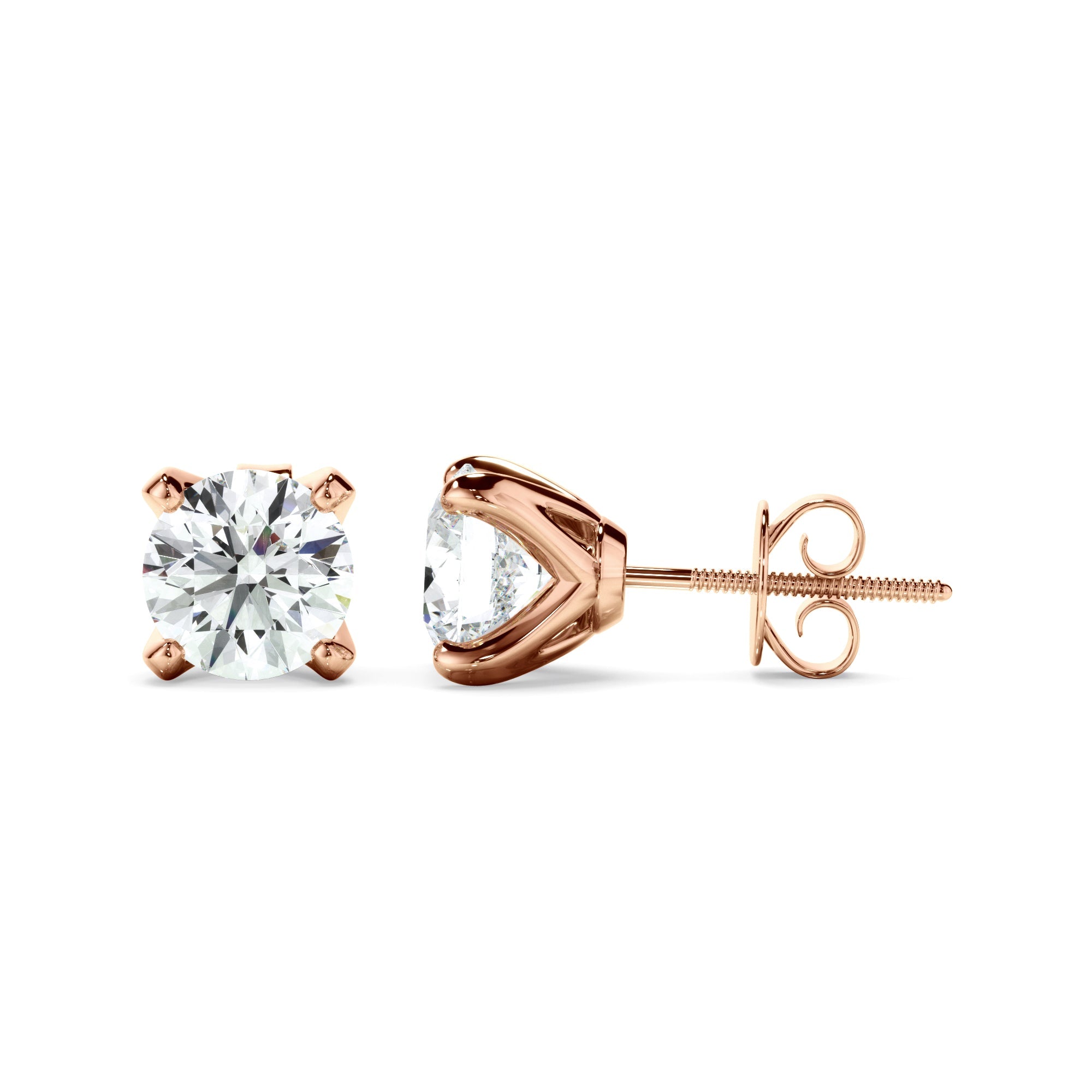 1ct Round Brilliant Cut Laboratory-Grown Diamond Stud Earrings
