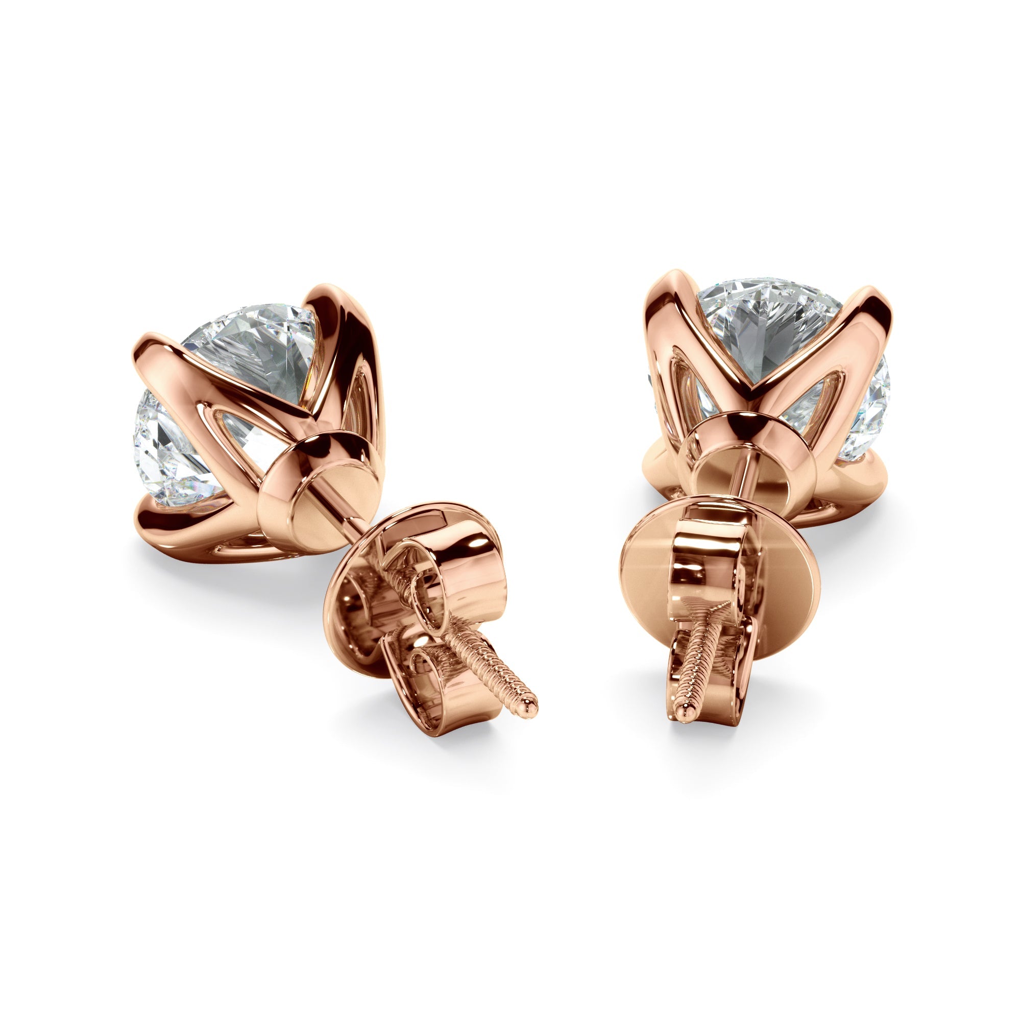 1ct Round Brilliant Cut Laboratory-Grown Diamond Stud Earrings