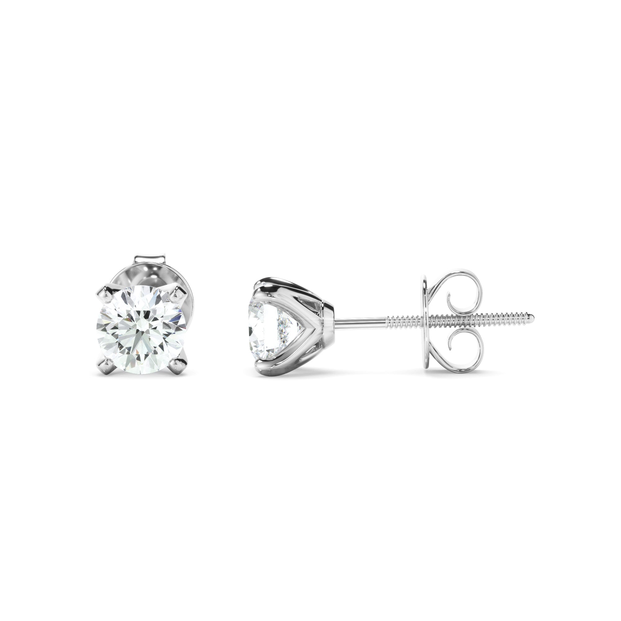 0.40ct Round Brilliant Cut Laboratory-Grown Diamond Stud Earrings