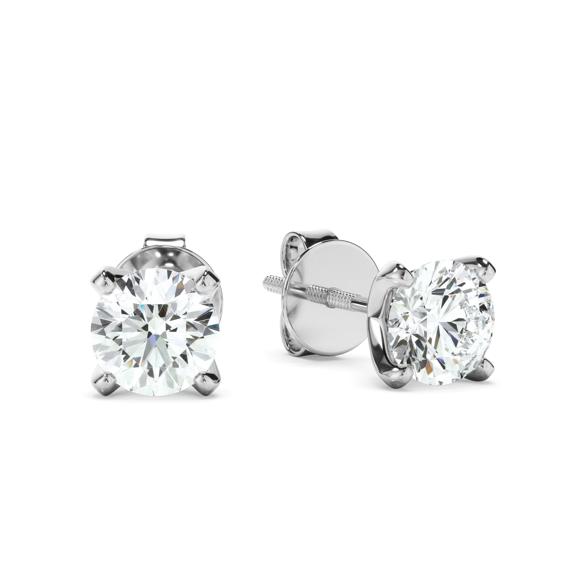 0.50ct Round Brilliant Cut Laboratory-Grown Diamond Stud Earrings