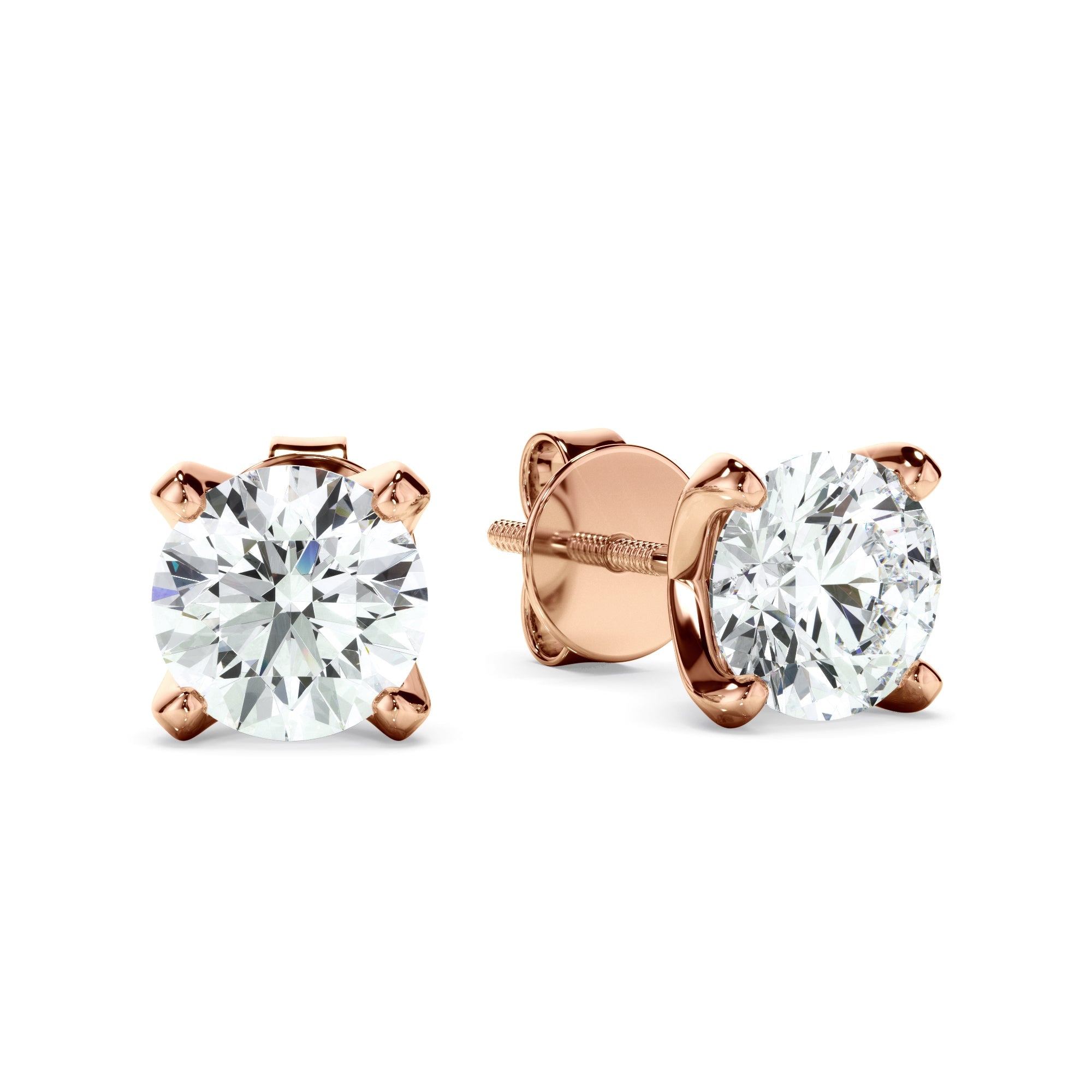 0.80ct Round Brilliant Cut Laboratory-Grown Diamond Stud Earrings