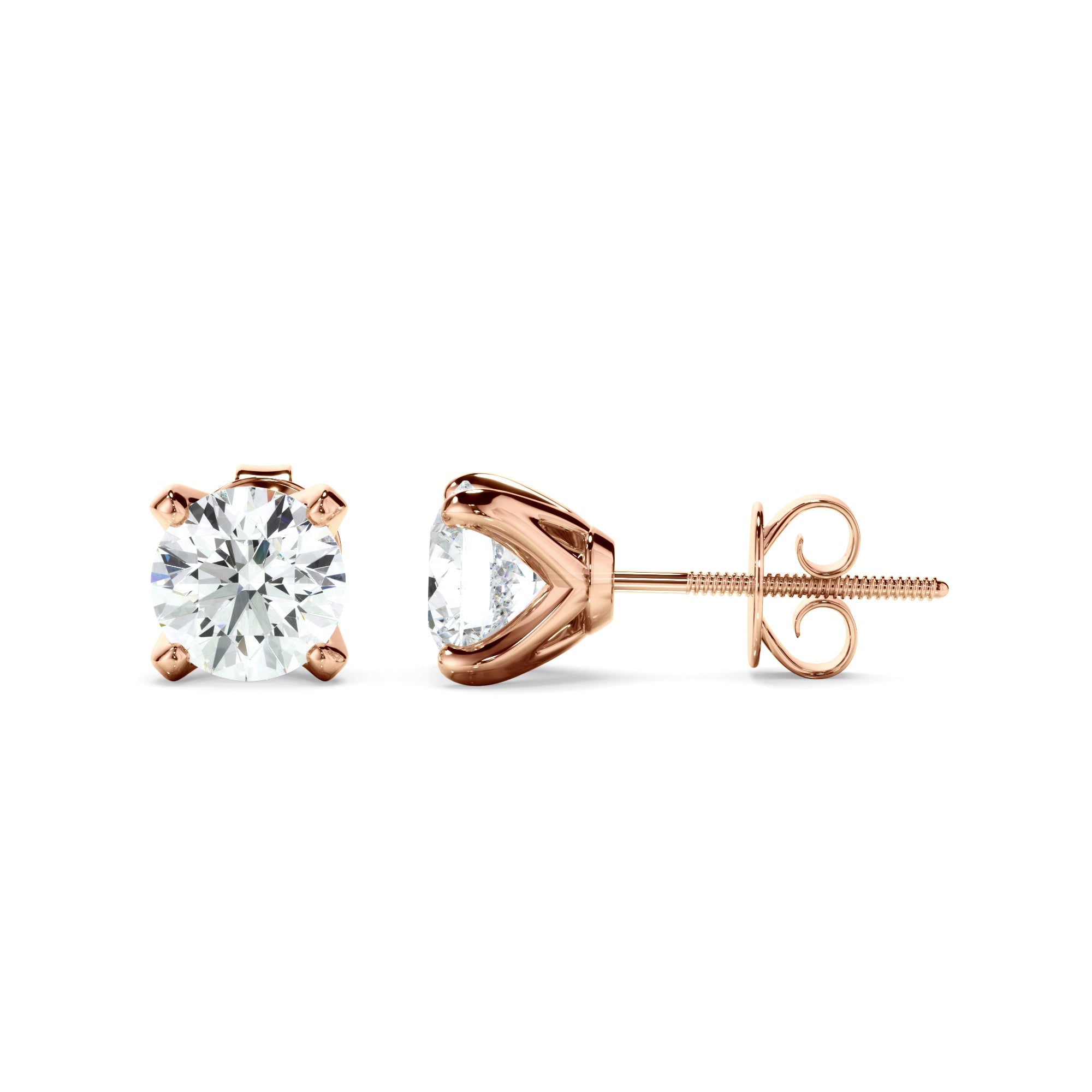 0.80ct Round Brilliant Cut Laboratory-Grown Diamond Stud Earrings