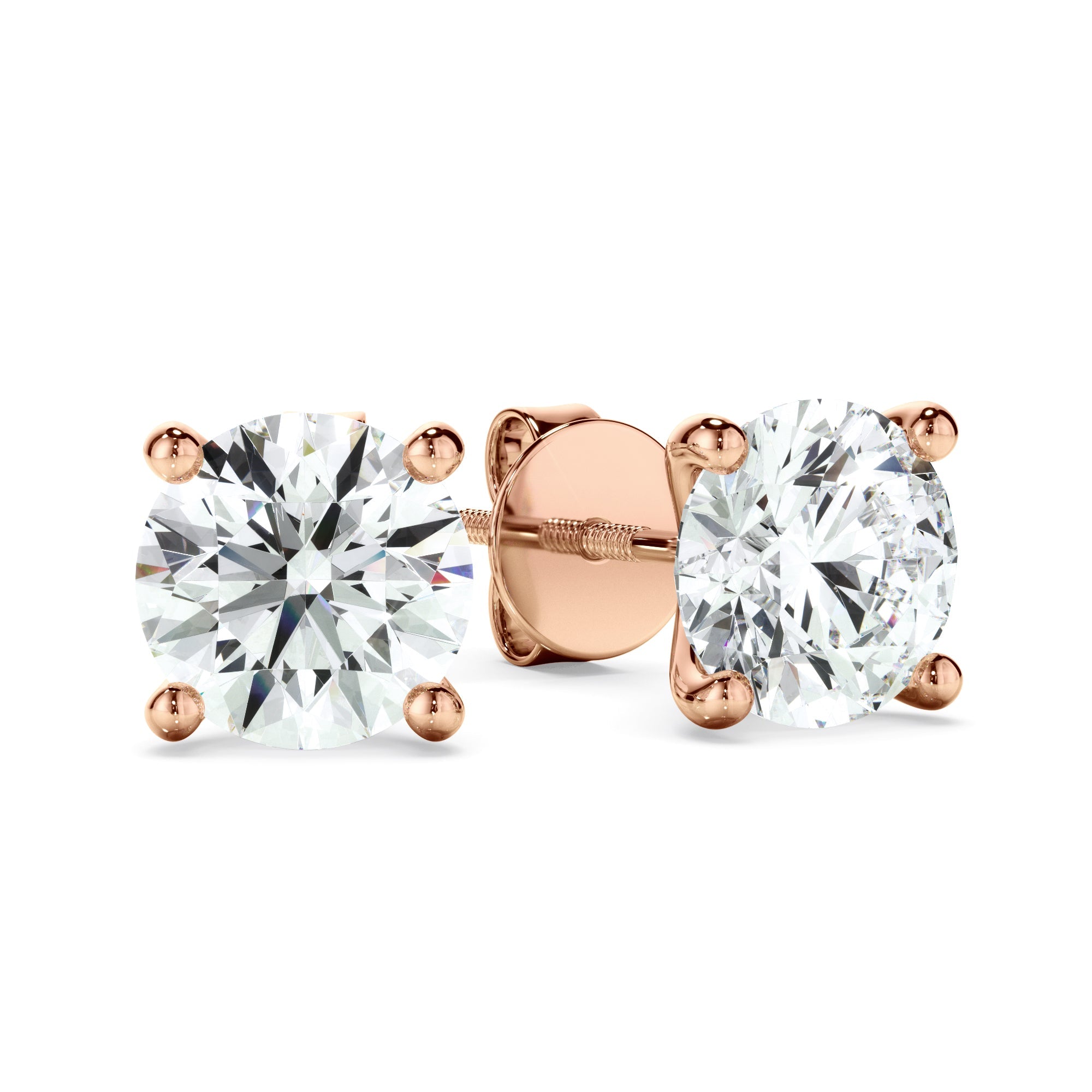 1.40ct Round Brilliant Cut Laboratory-Grown Diamond Stud Earrings