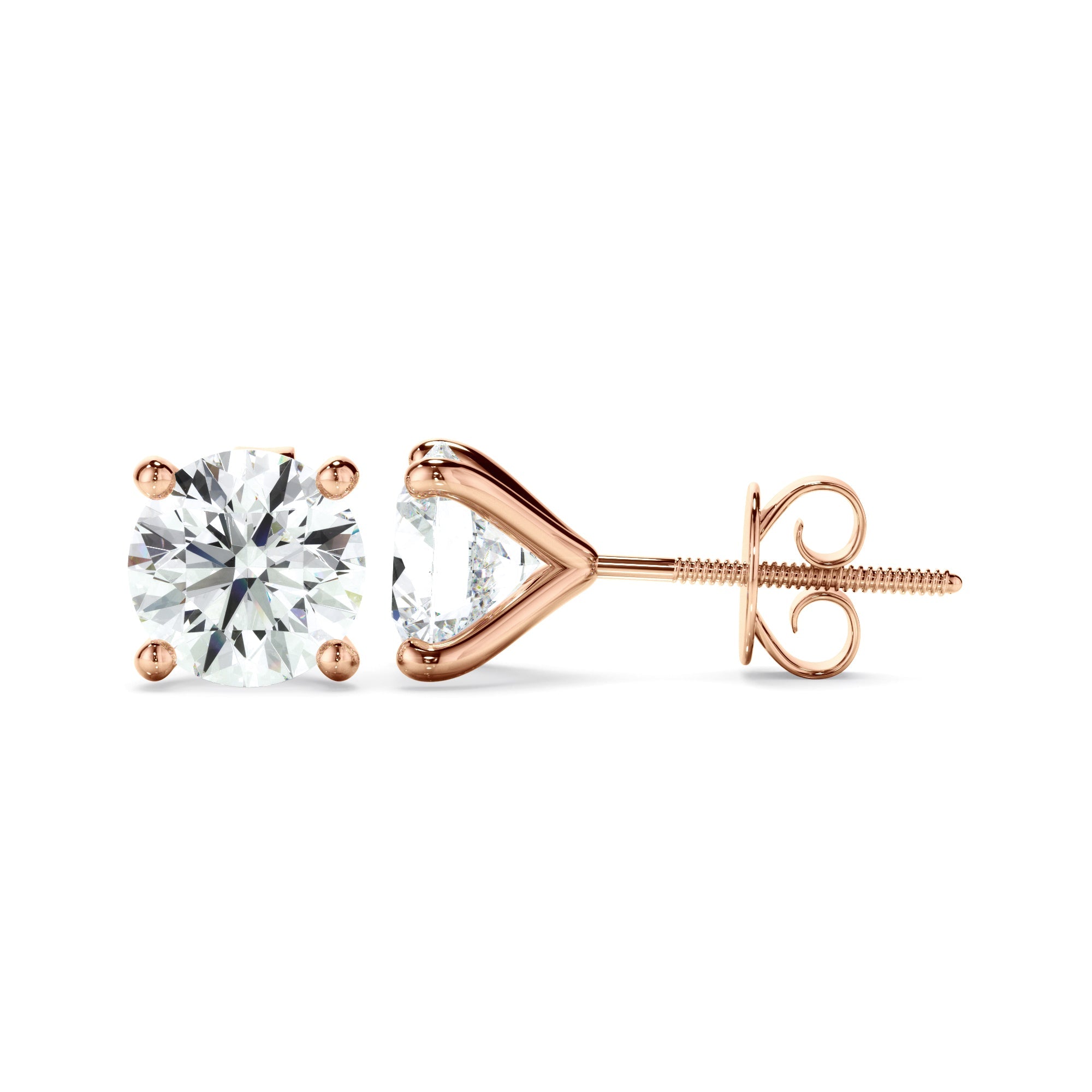 1.40ct Round Brilliant Cut Laboratory-Grown Diamond Stud Earrings