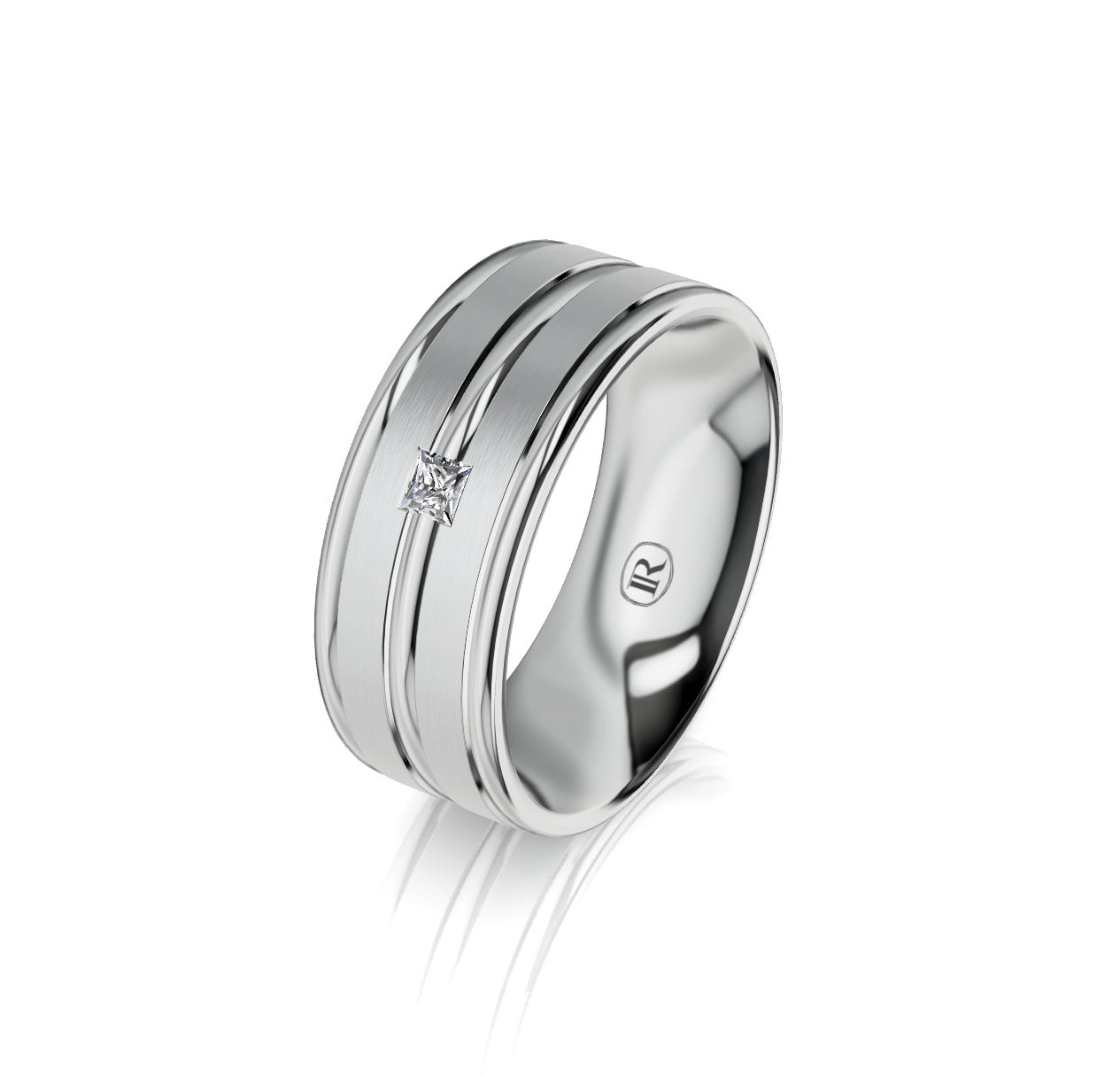 9ct White Gold and Diamond Set Wedding Ring