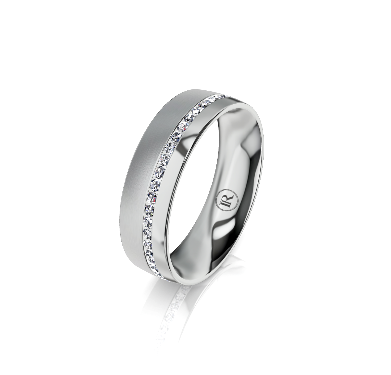 9ct White Gold Diamond Wedding Ring