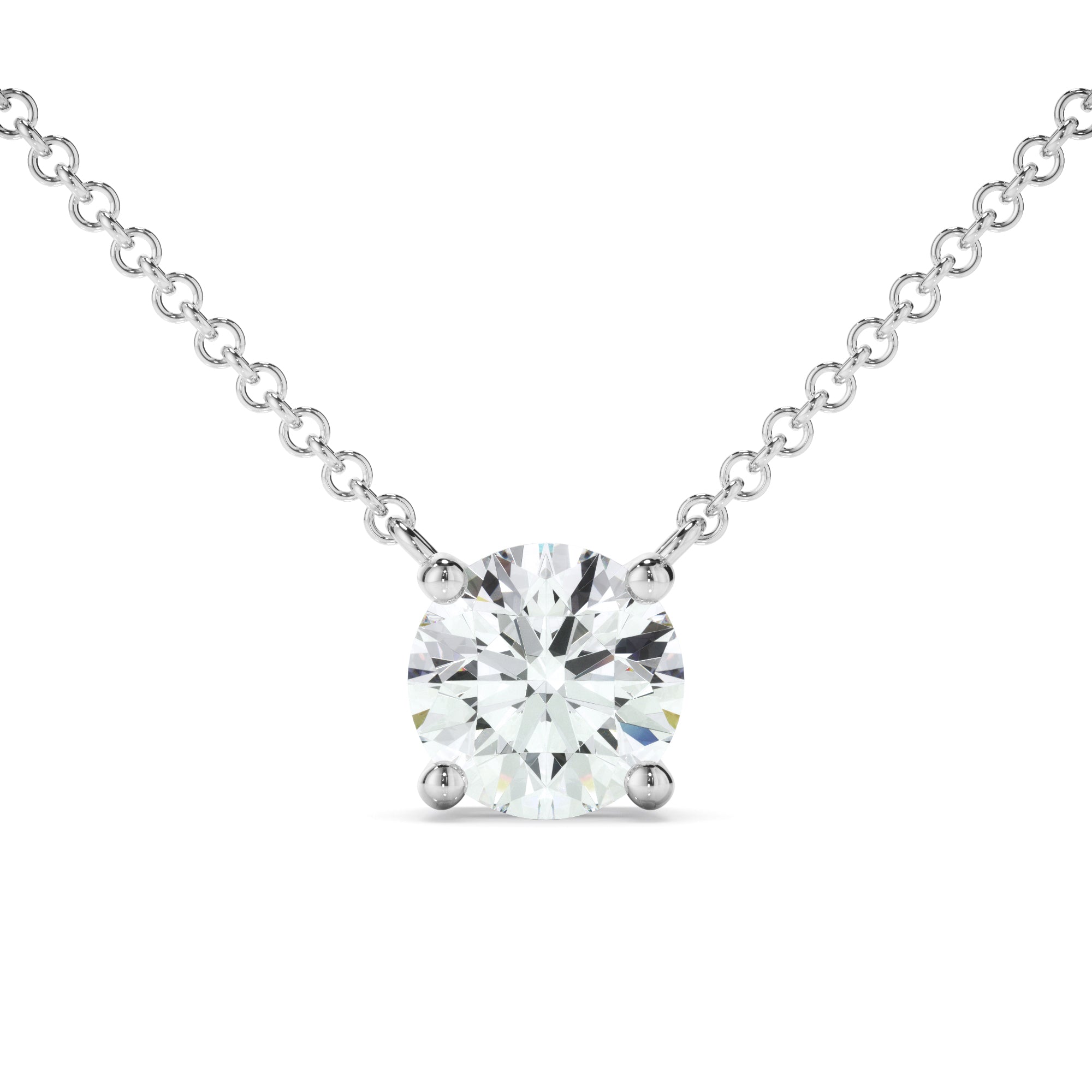 0.50ct Round Brilliant Cut Laboratory-Grown Diamond Solitaire Necklet