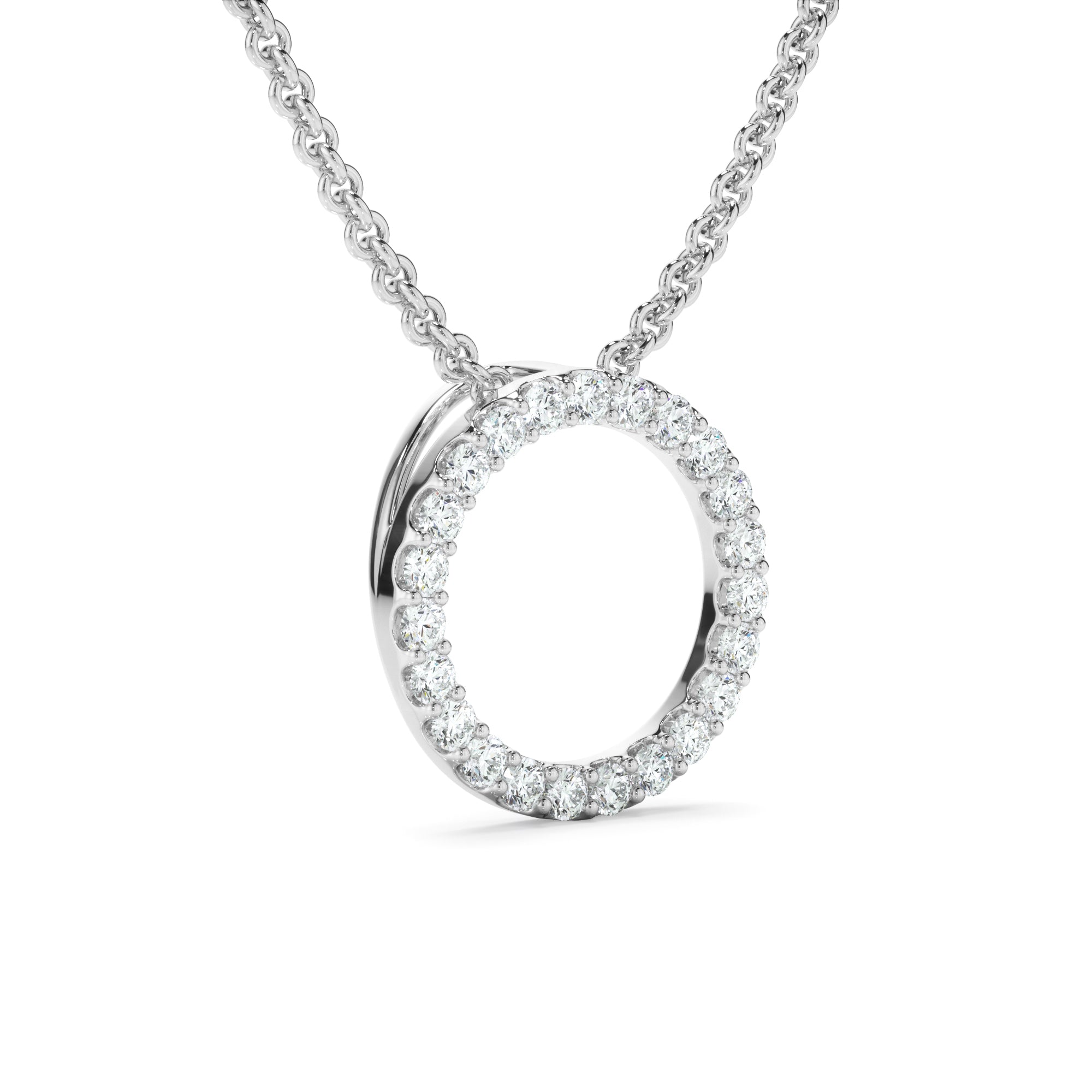 0.25ct Laboratory-Grown Diamond Circle Necklet