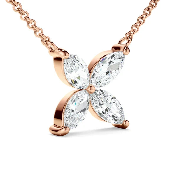 1ct Laboratory-Grown Diamond Flower Necklet