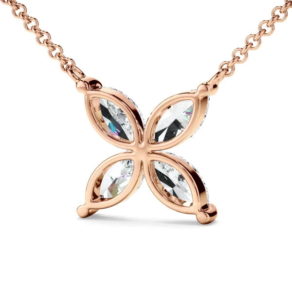 1ct Laboratory-Grown Diamond Flower Necklet