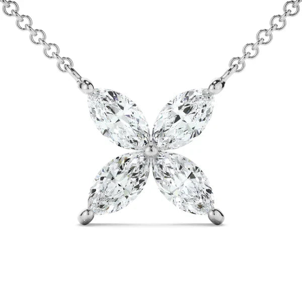 1ct Laboratory-Grown Diamond Flower Necklet