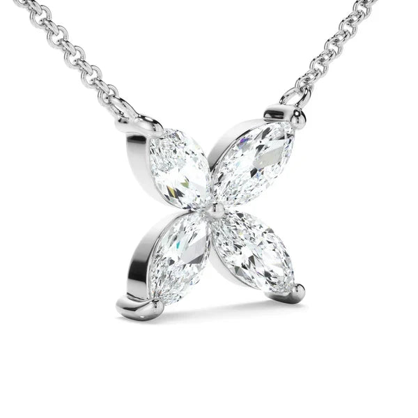 1ct Laboratory-Grown Diamond Flower Necklet