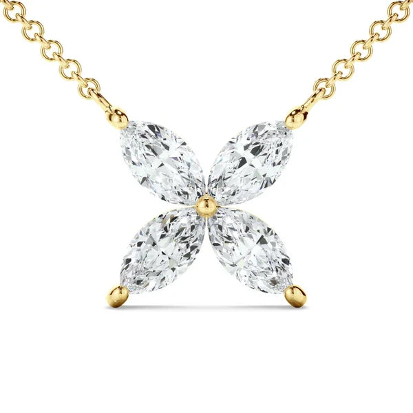 1ct Laboratory-Grown Diamond Flower Necklet