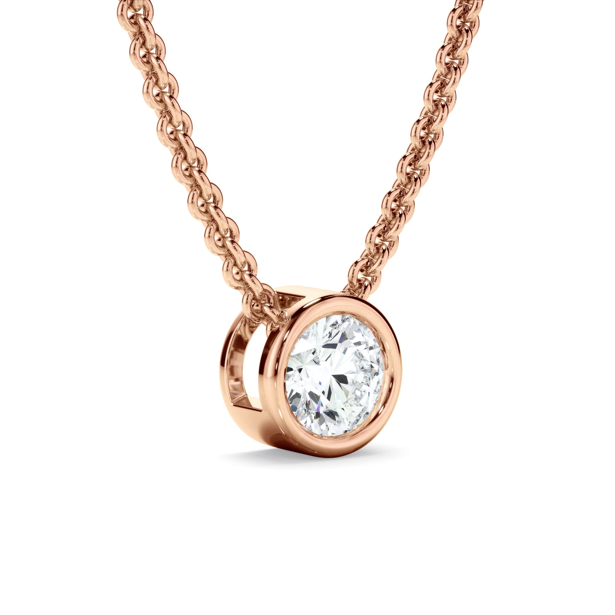 0.25ct Round Brilliant Cut Laboratory-Grown Diamond Solitaire Slider Pendant