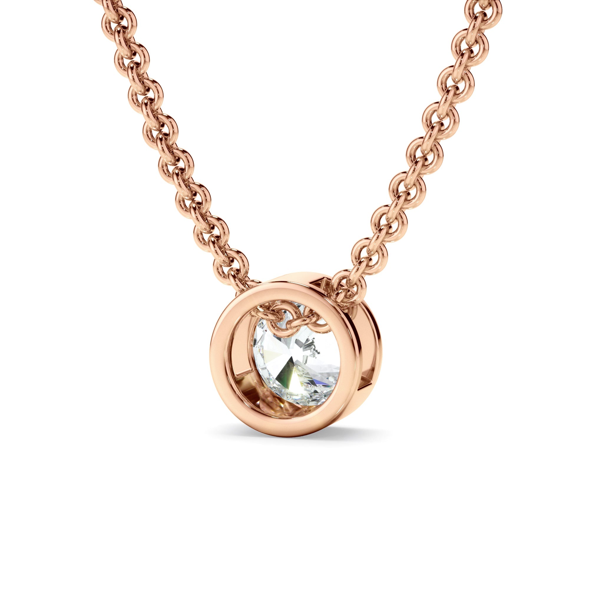 0.25ct Round Brilliant Cut Laboratory-Grown Diamond Solitaire Slider Pendant