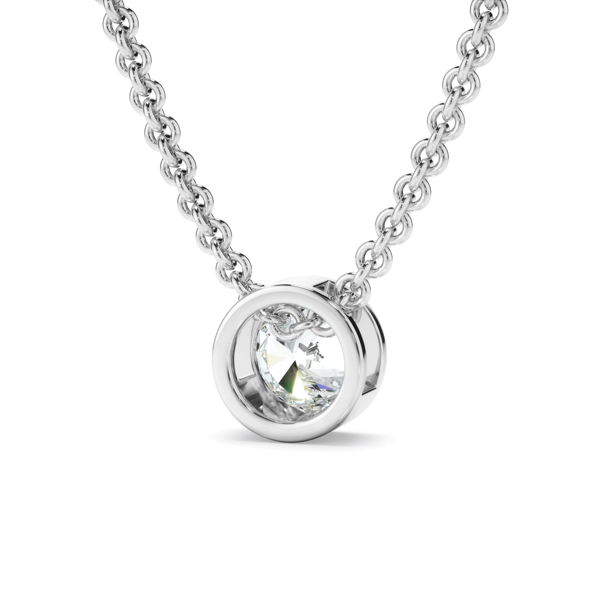 0.25ct Round Brilliant Cut Laboratory-Grown Diamond Solitaire Slider Pendant