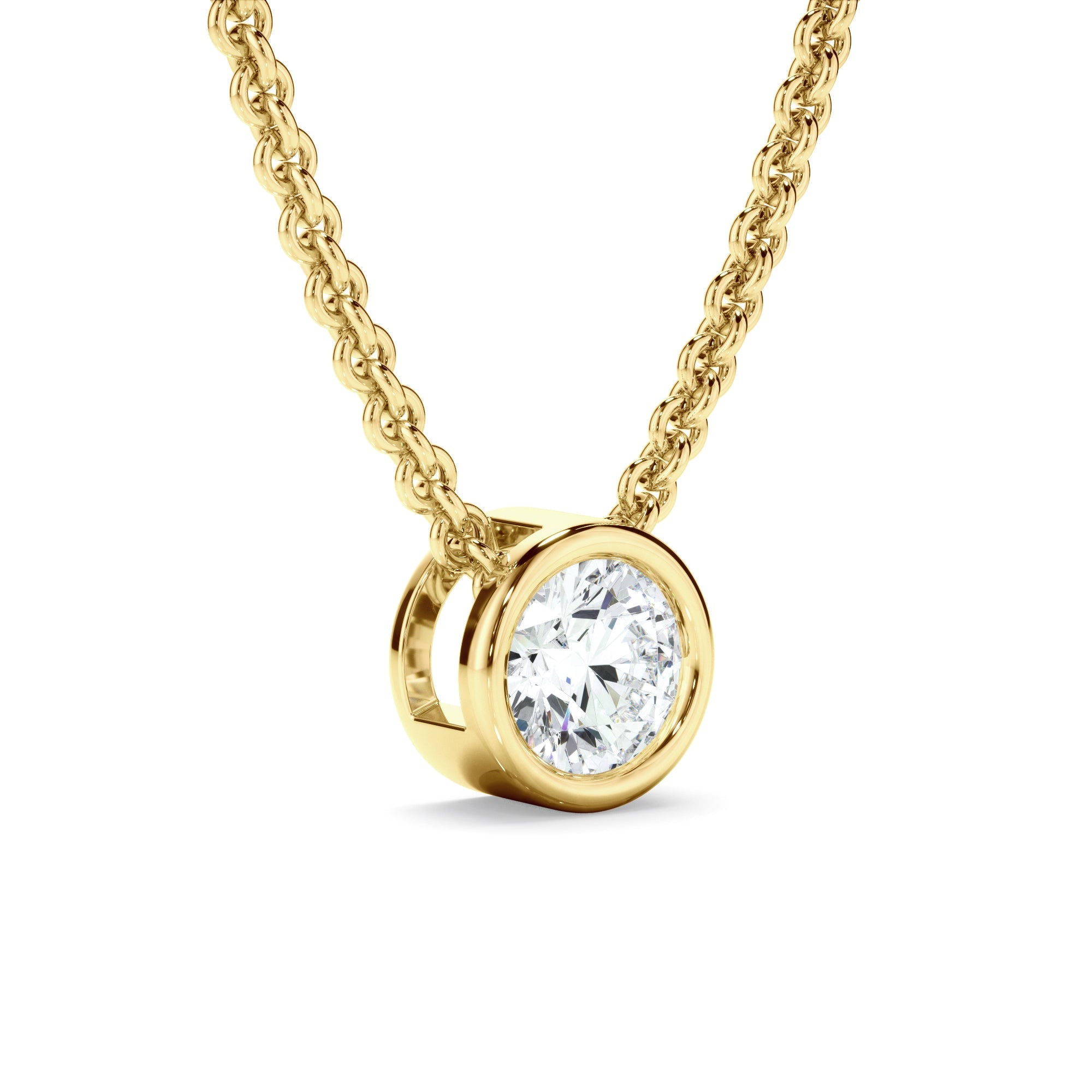 0.25ct Round Brilliant Cut Laboratory-Grown Diamond Solitaire Slider Pendant