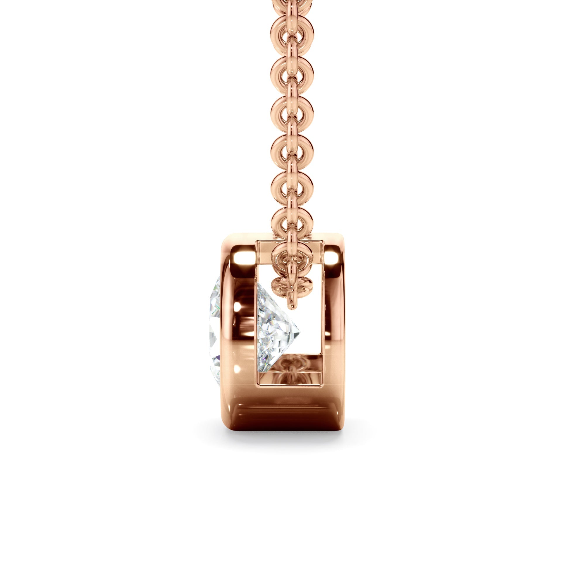 0.50ct Round Brilliant Cut Lab Grown Diamond Solitaire Necklet