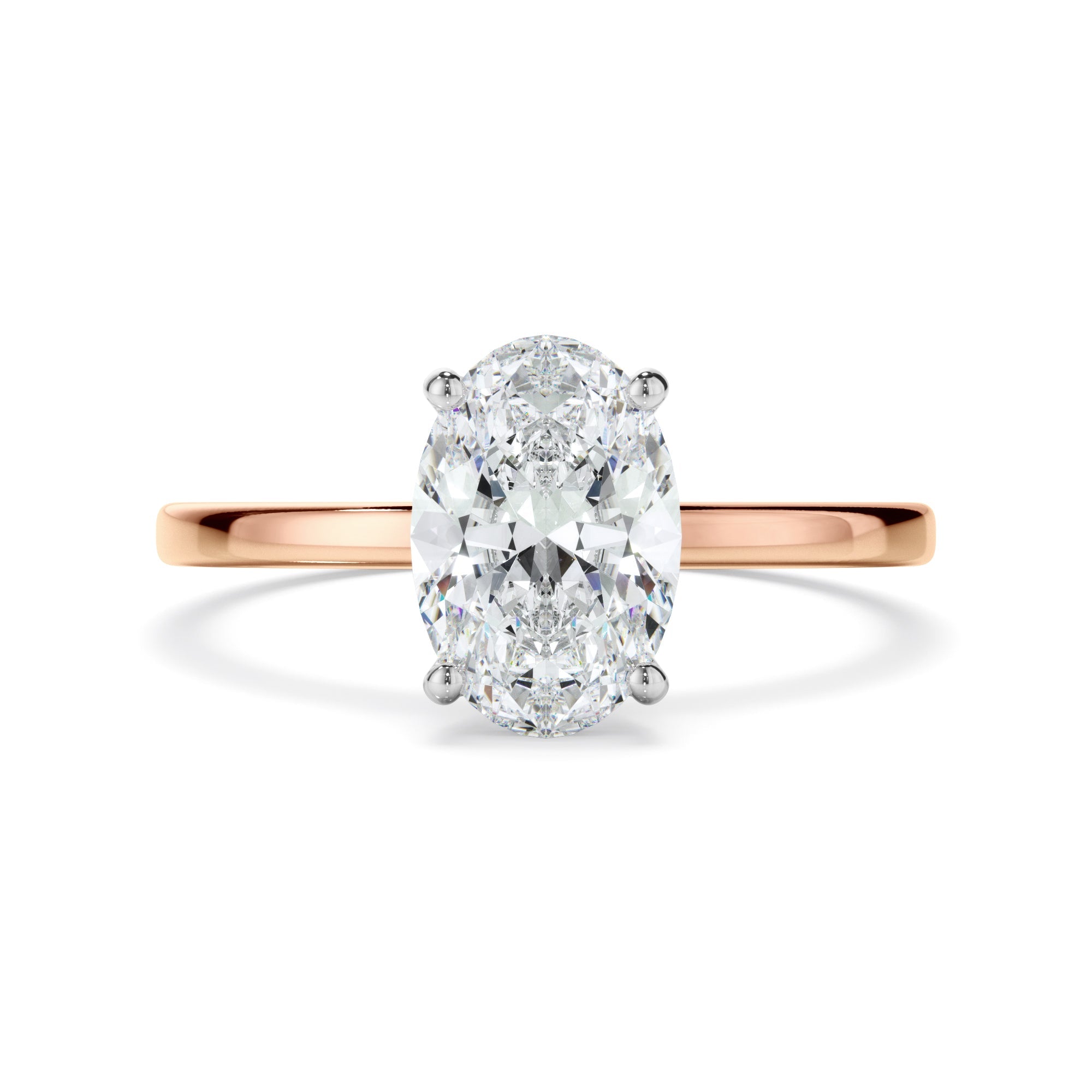 1ct Oval Cut Laboratory-Grown Diamond Solitaire Engagement Ring