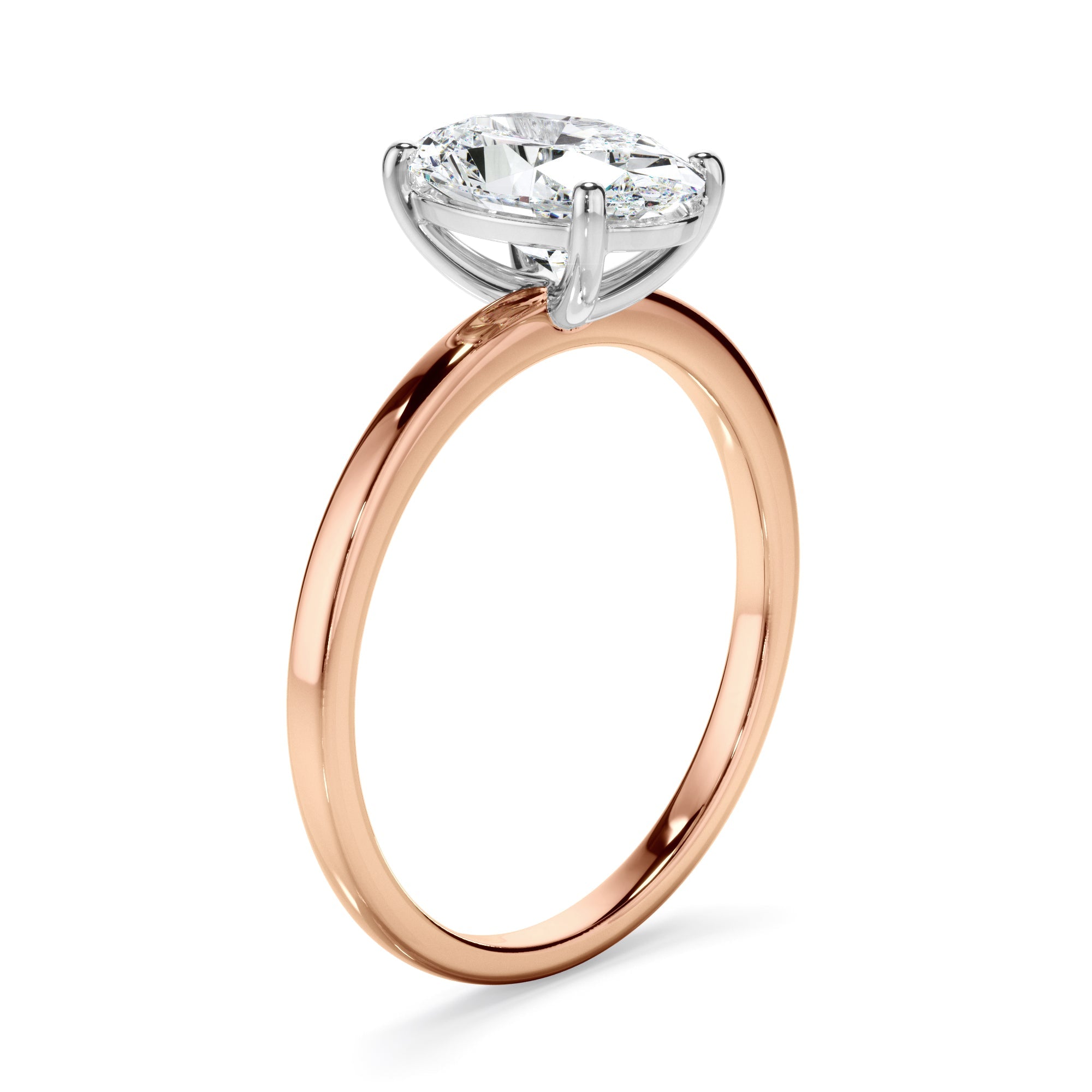 1ct Oval Cut Laboratory-Grown Diamond Solitaire Engagement Ring