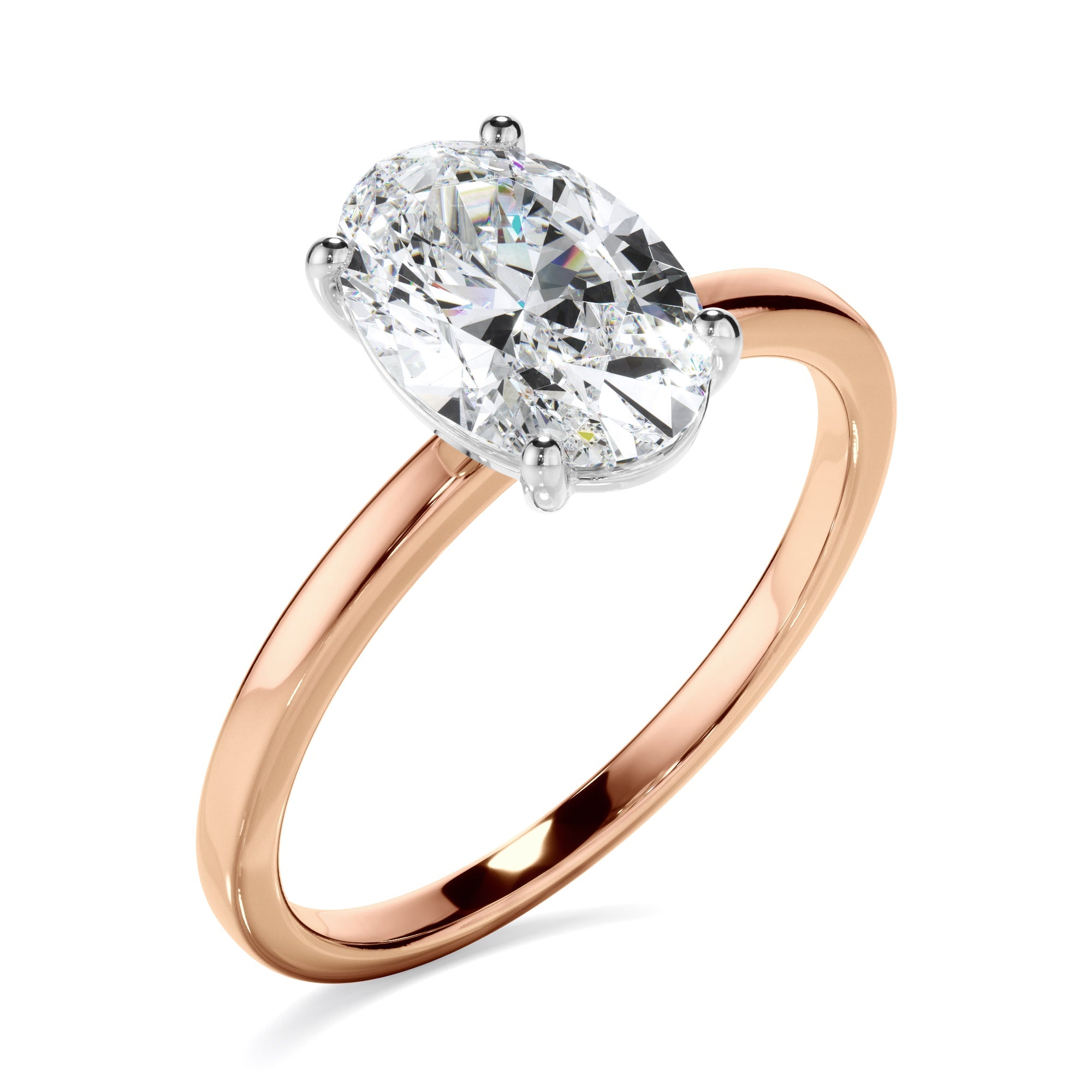 1ct Oval Cut Laboratory-Grown Diamond Solitaire Engagement Ring