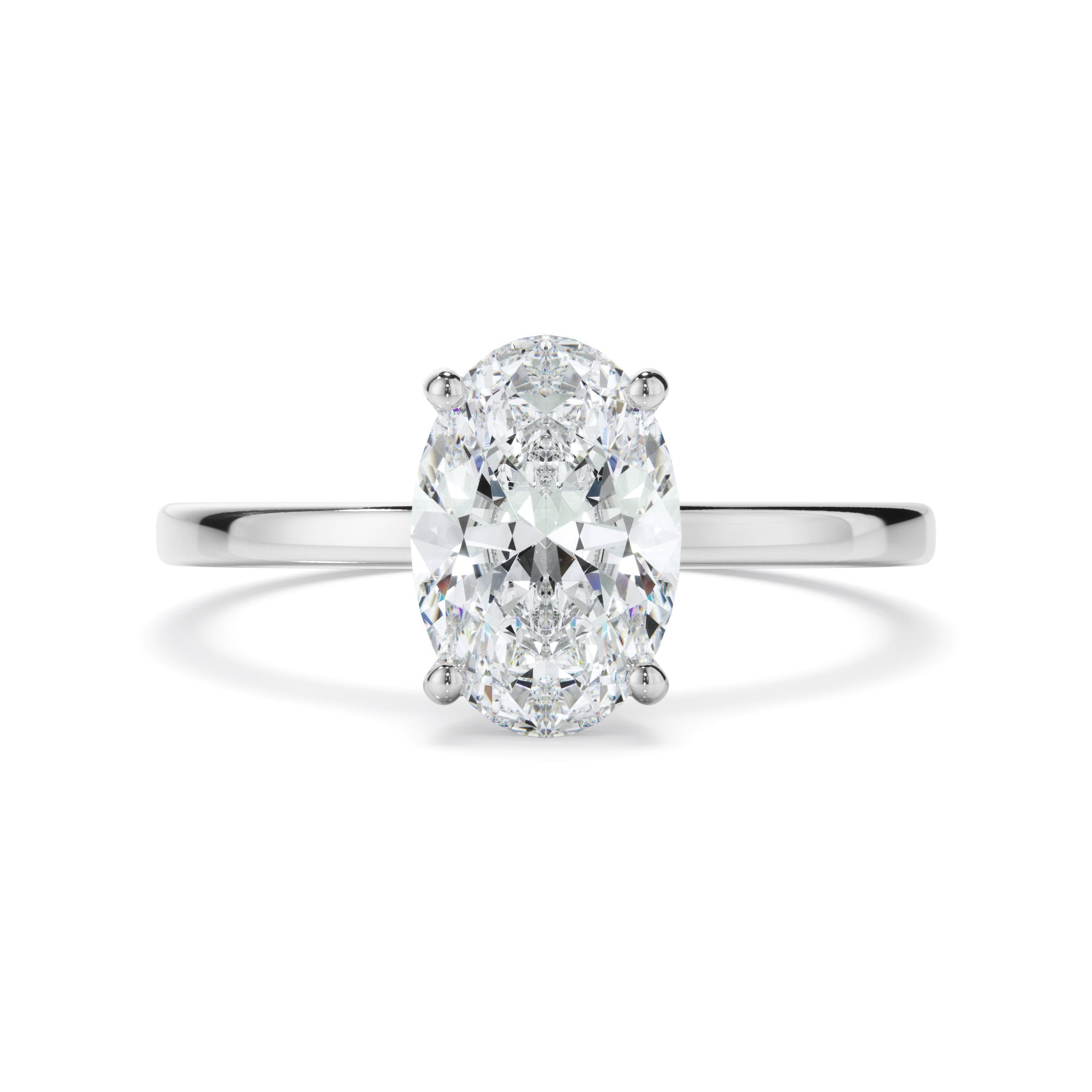 1ct Oval Cut Laboratory-Grown Diamond Solitaire Engagement Ring
