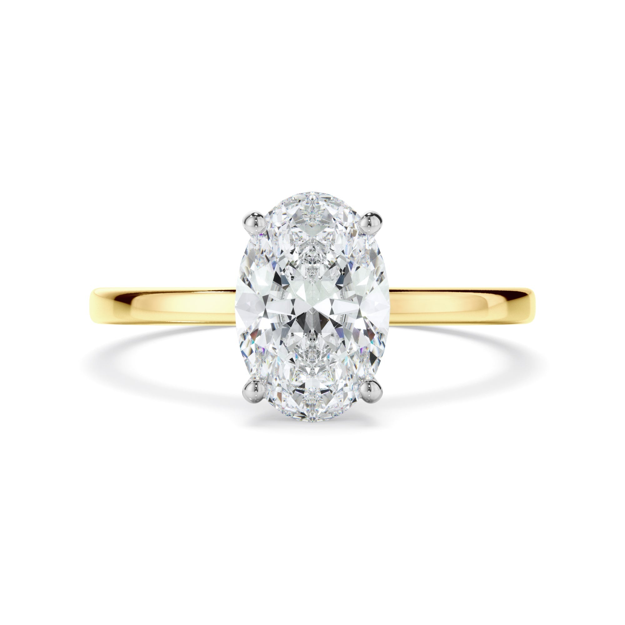 1ct Oval Cut Laboratory-Grown Diamond Solitaire Engagement Ring