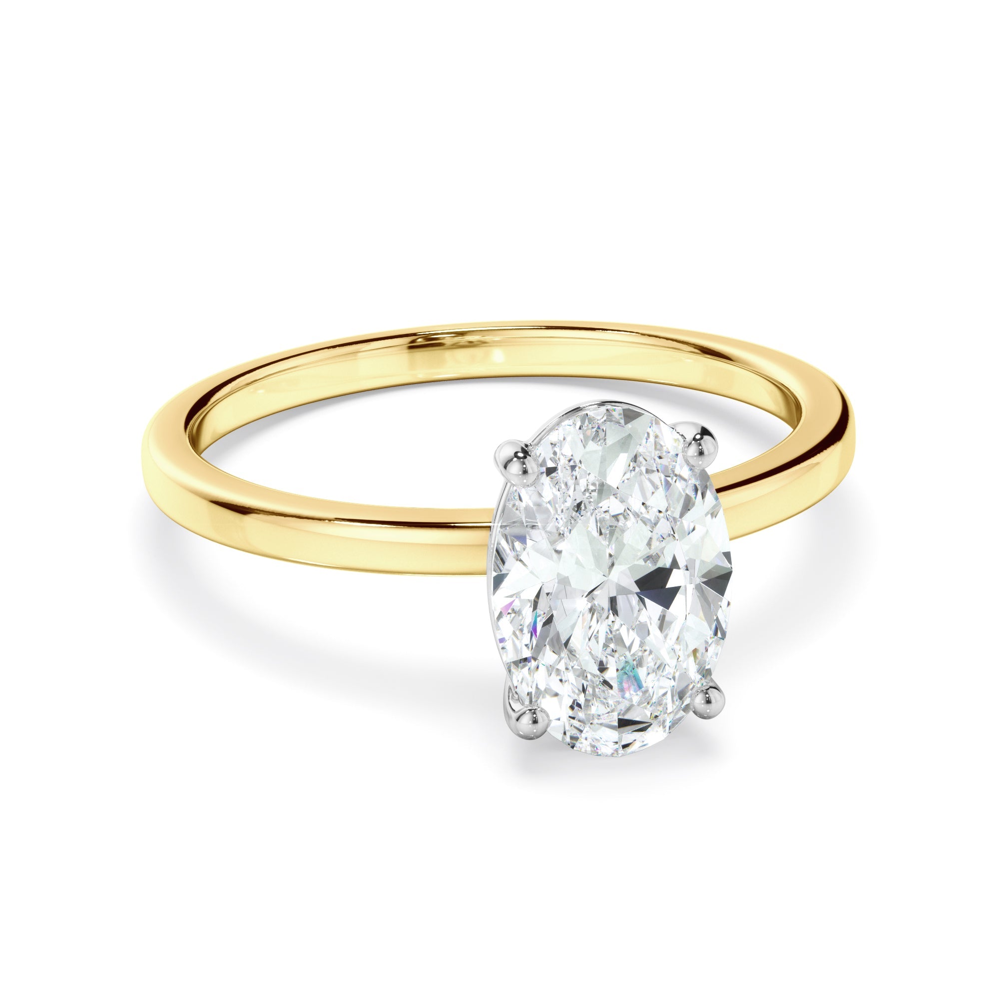 1ct Oval Cut Laboratory-Grown Diamond Solitaire Engagement Ring
