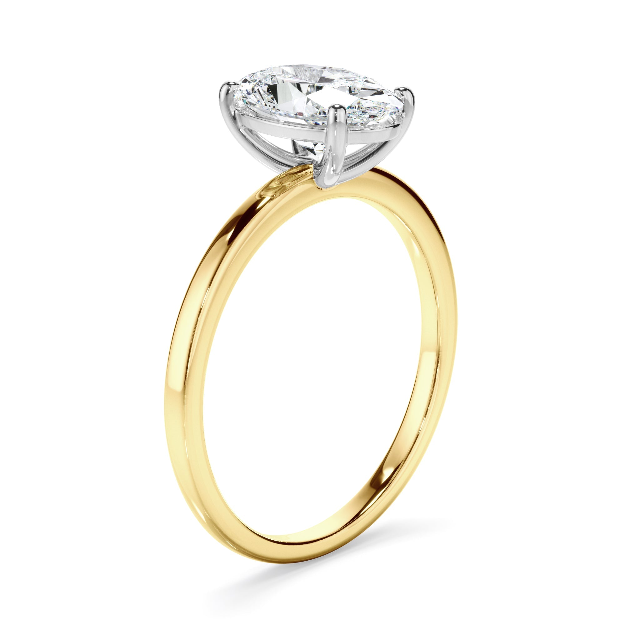1ct Oval Cut Laboratory-Grown Diamond Solitaire Engagement Ring