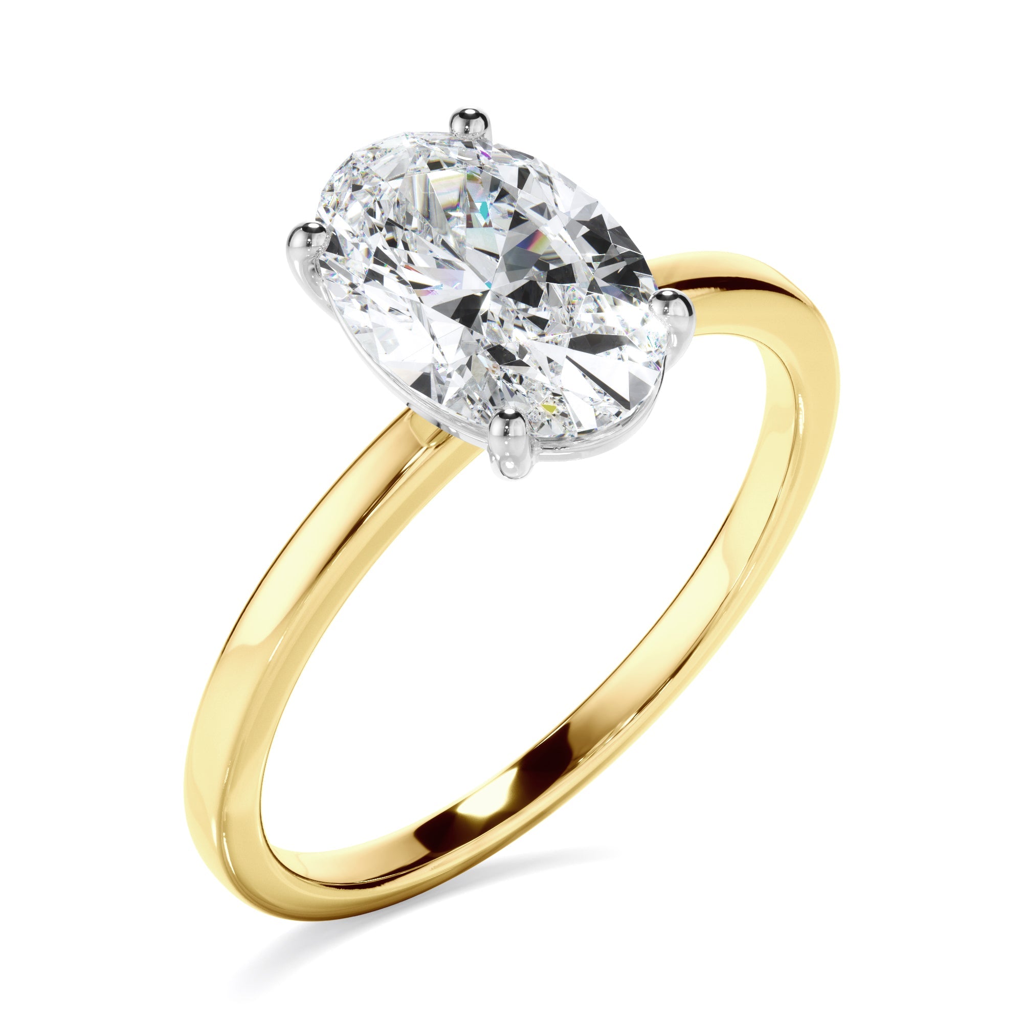 1ct Oval Cut Laboratory-Grown Diamond Solitaire Engagement Ring