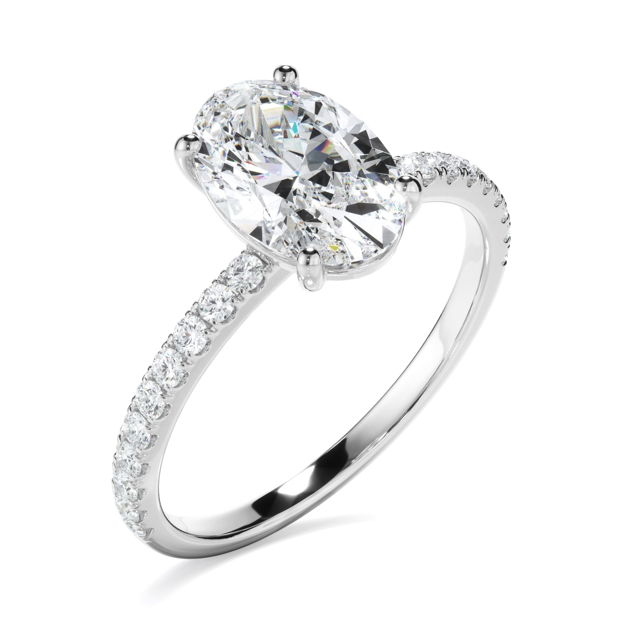 1.70ct Oval Cut Laboratory-Grown Diamond Ring
