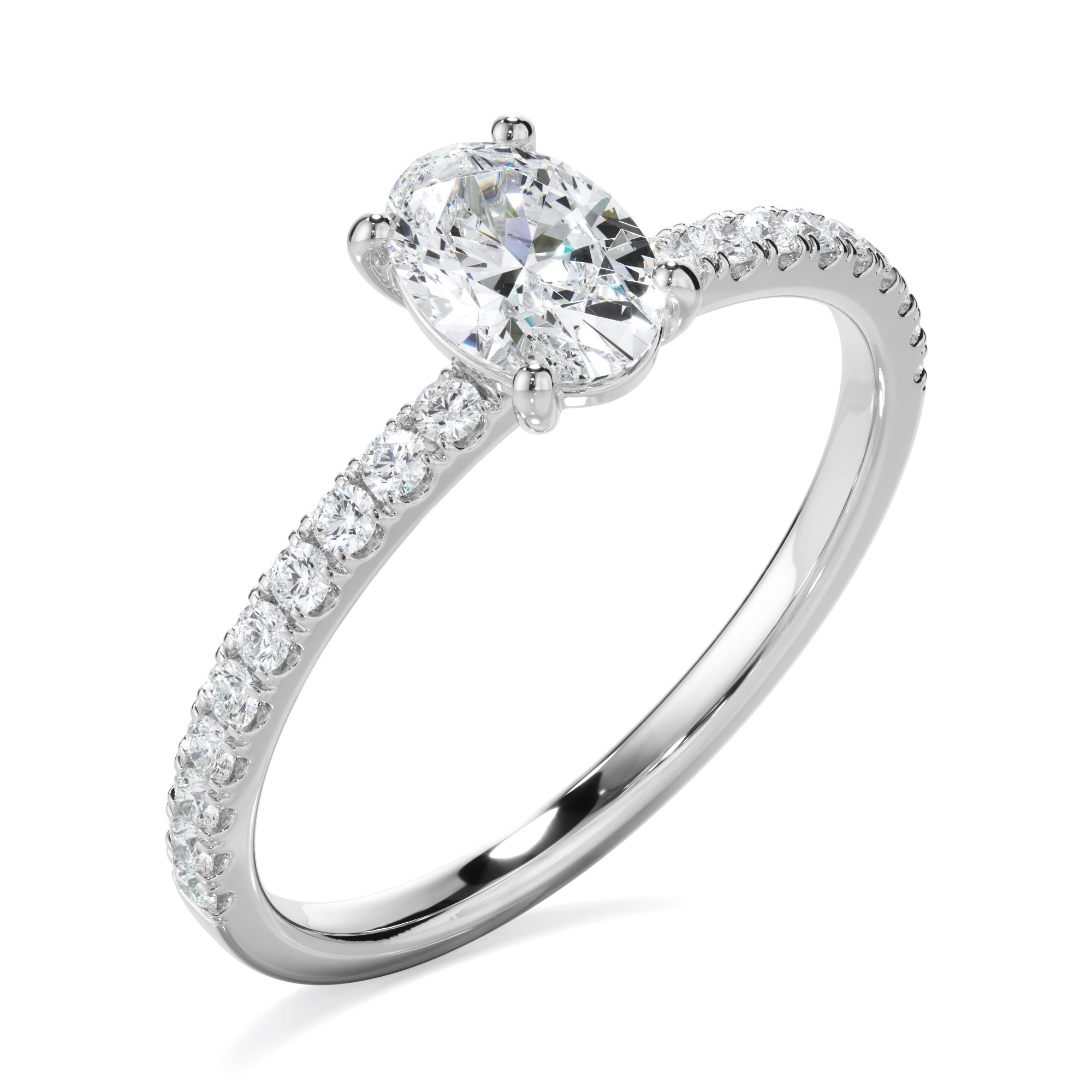 0.70ct Oval Cut Laboratory-Grown Diamond Ring