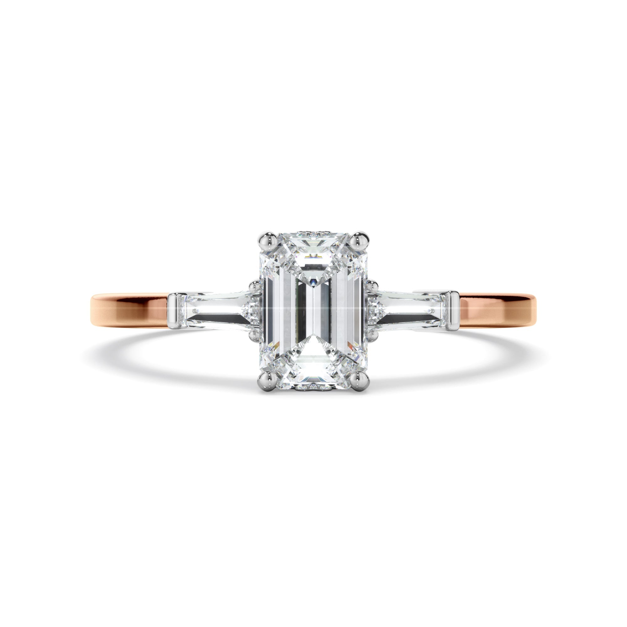 1.10ct Emerald Cut Laboratory-Grown Diamond Ring